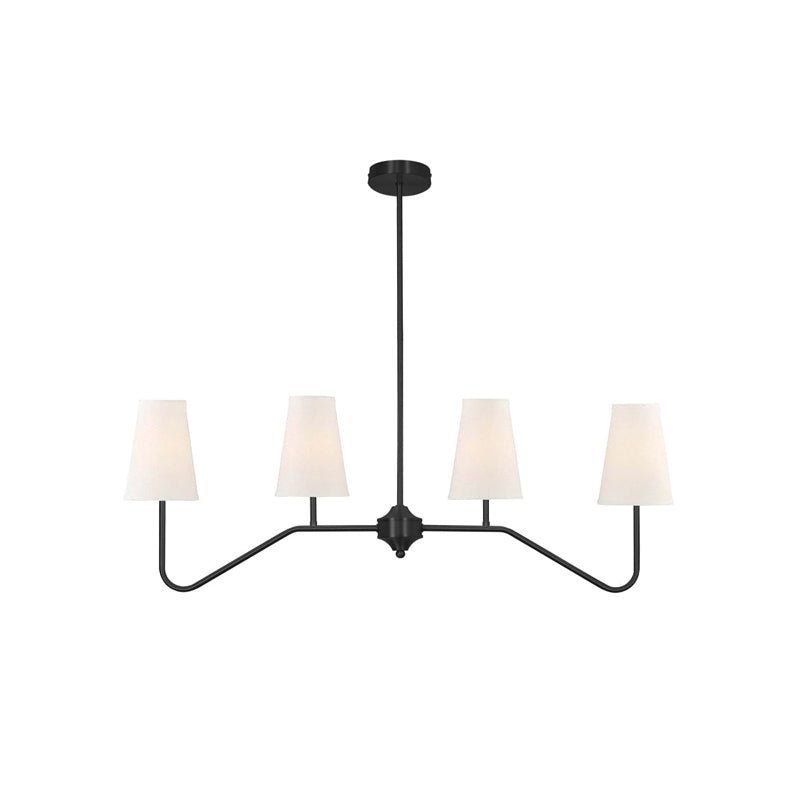 Oriinissa Chandelier Brass Curved Beige Linear