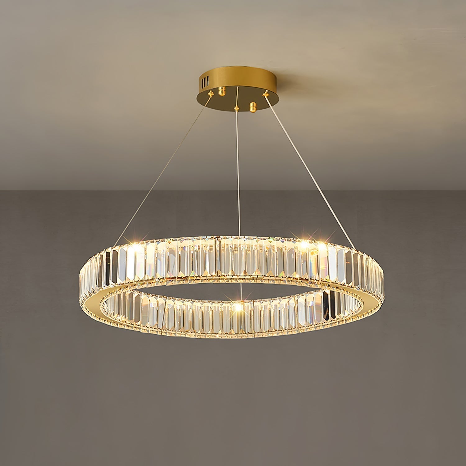 Cyrirelle Chandelier Gold Crystal Ring