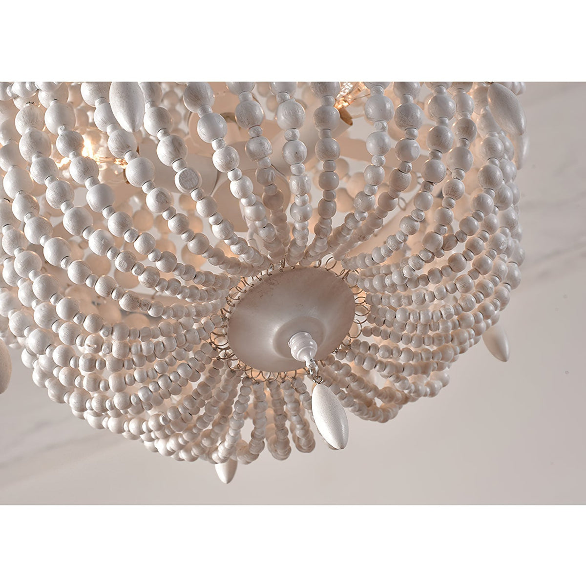 Eirikuvyu Postmodern Luxury Bead Metal Wood Chandelier