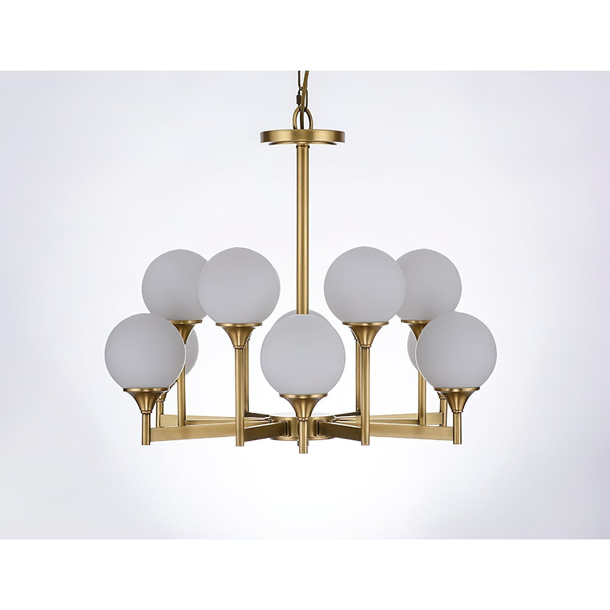 Mavex Vintage Industrial Glass Chandelier