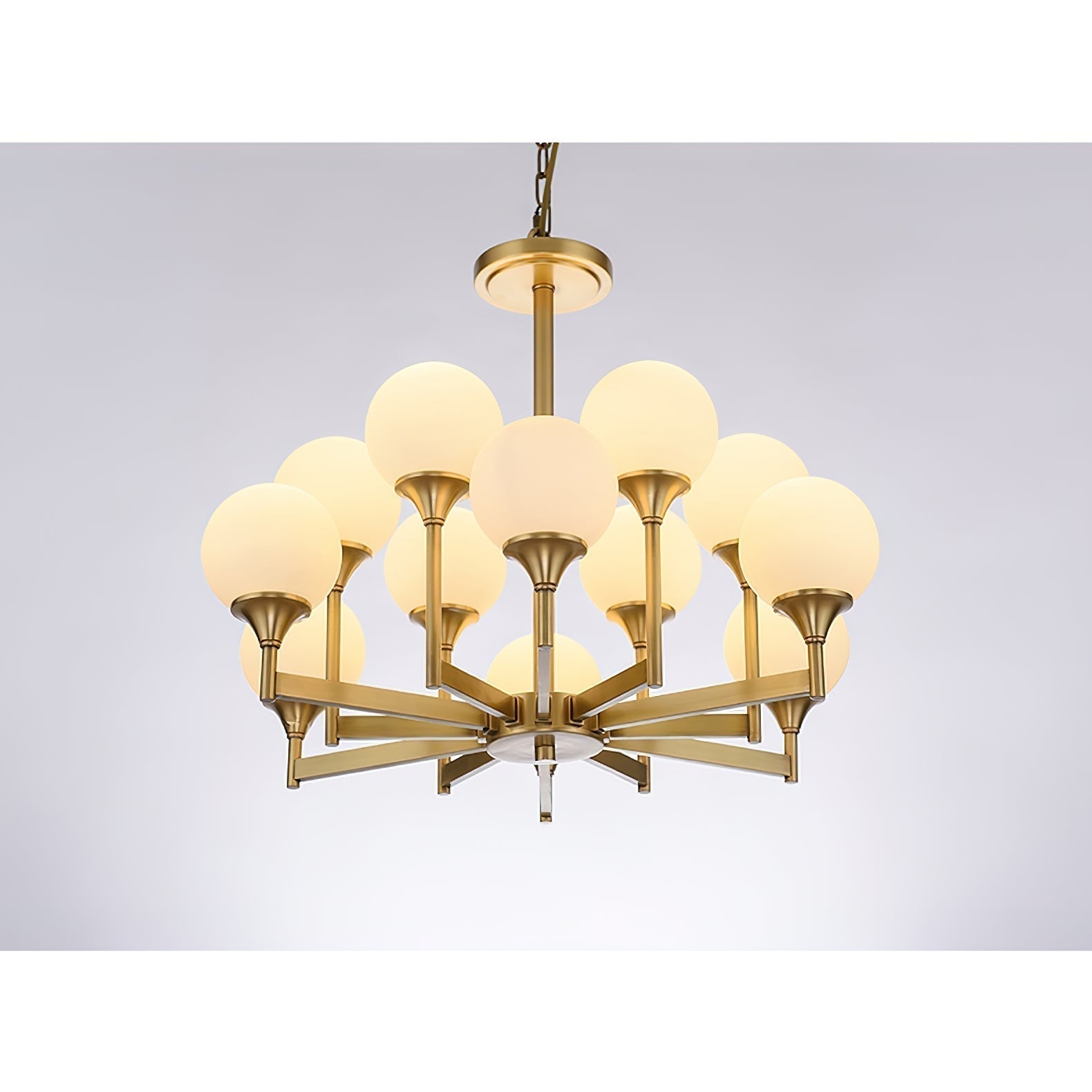 Mavex Vintage Industrial Glass Chandelier
