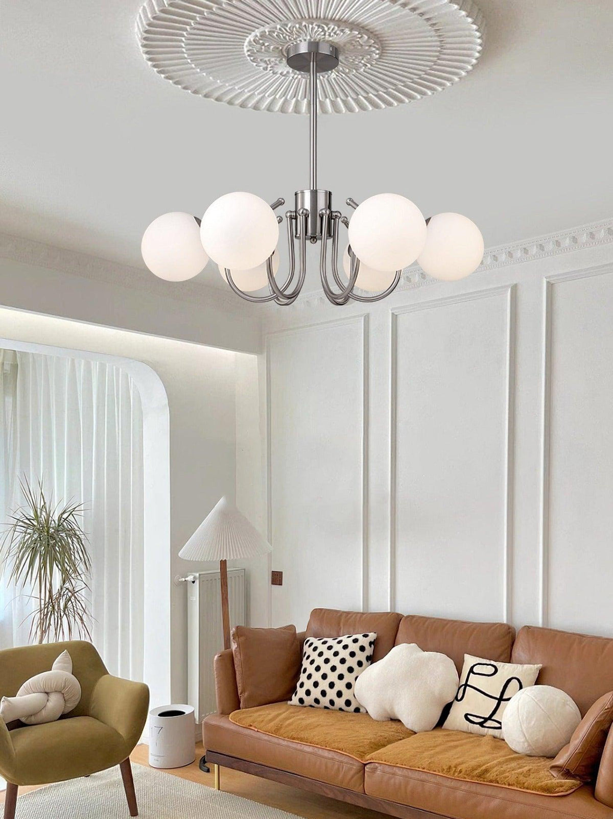 Tave Chandelier Globe Chrome Modern
