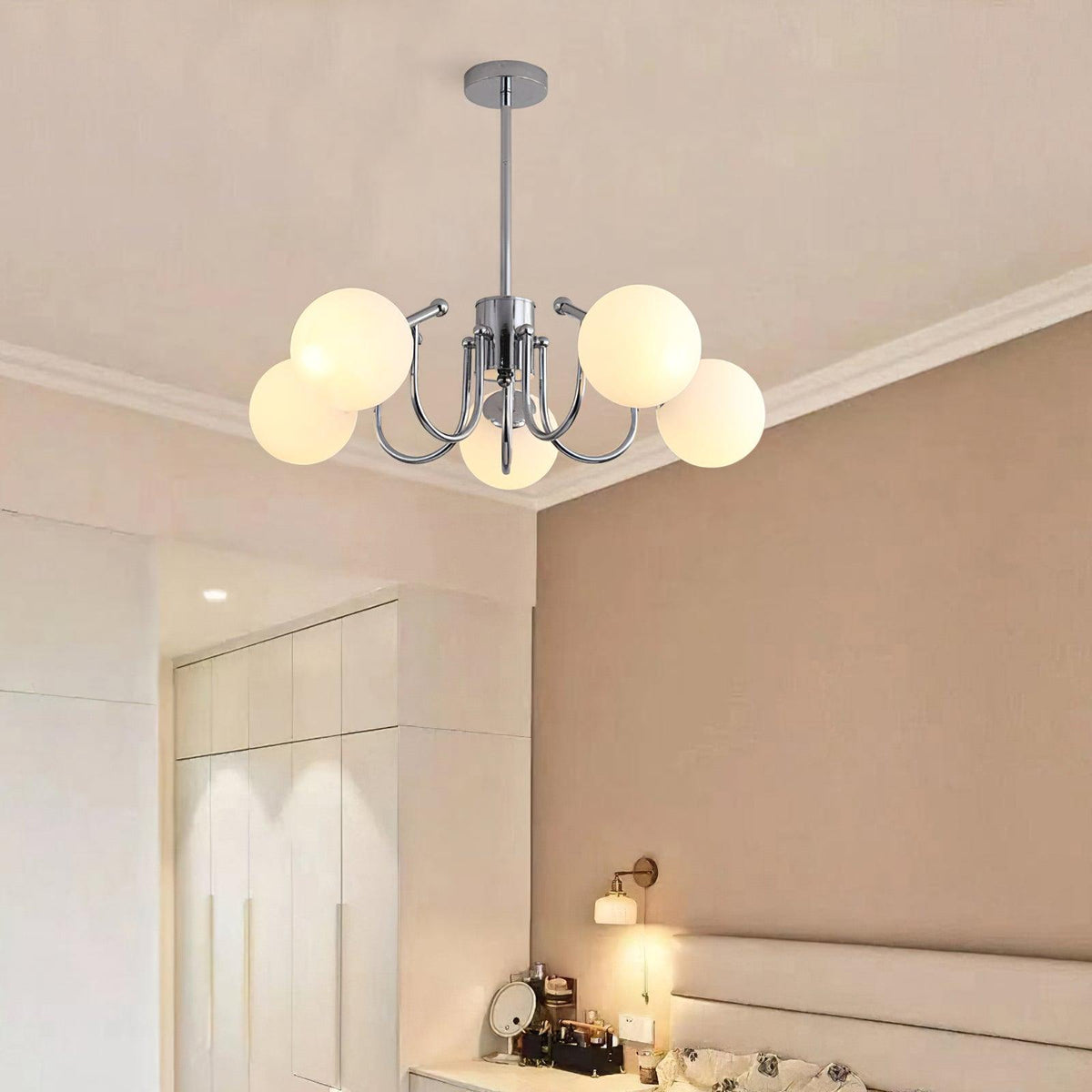 Tave Chandelier Globe Chrome Modern