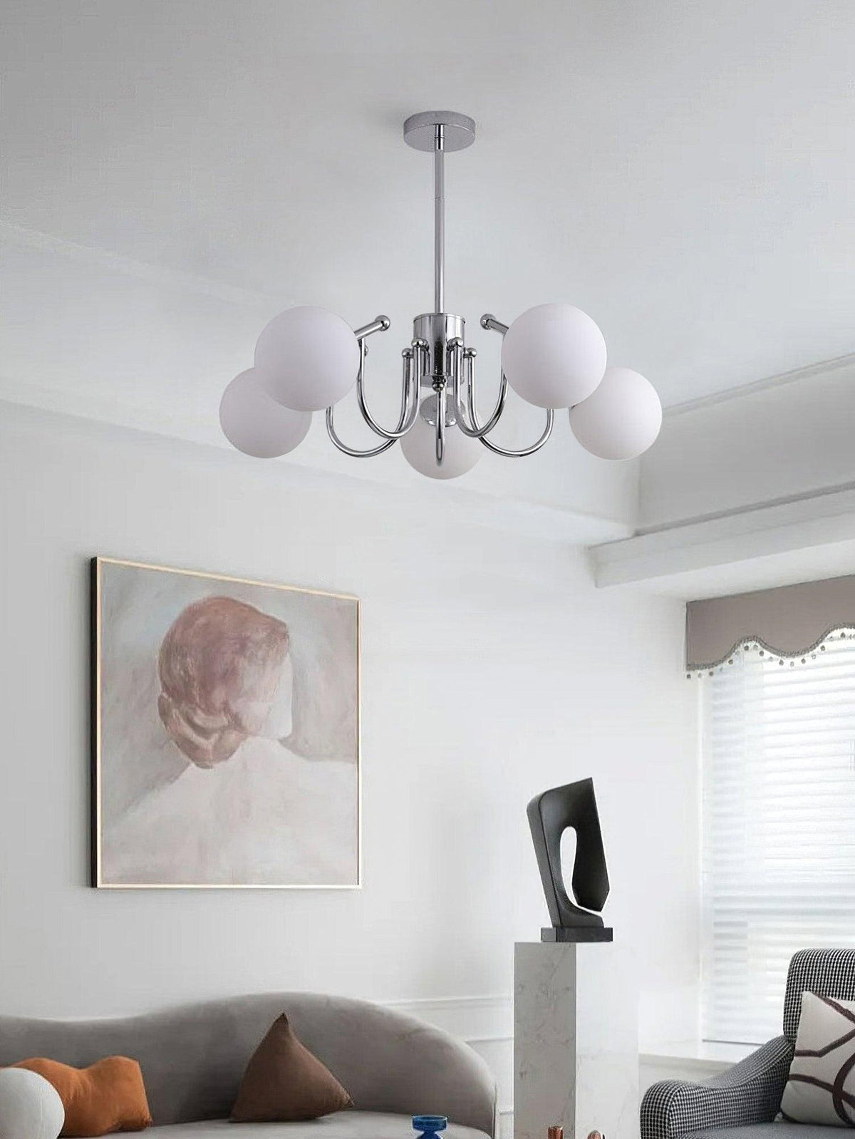 Tave Chandelier Globe Chrome Modern