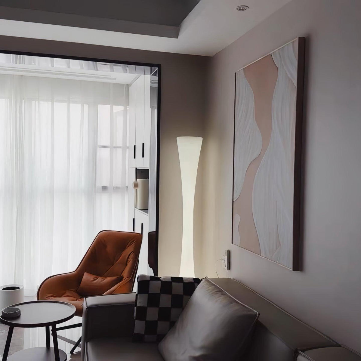 Orelanora Floor Lamp White Modern