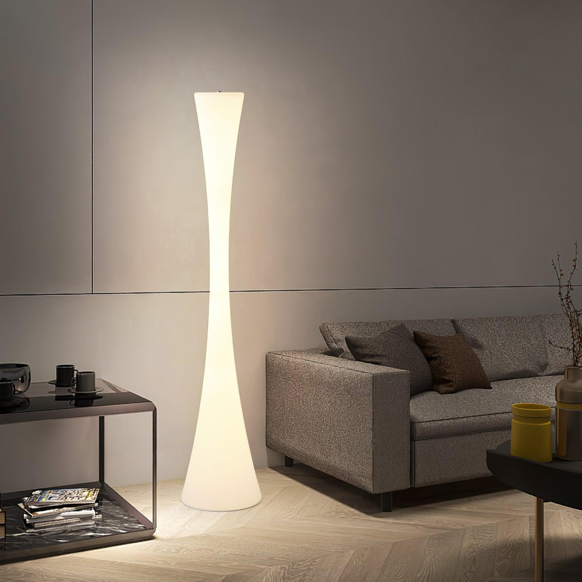 Orelanora Floor Lamp White Modern