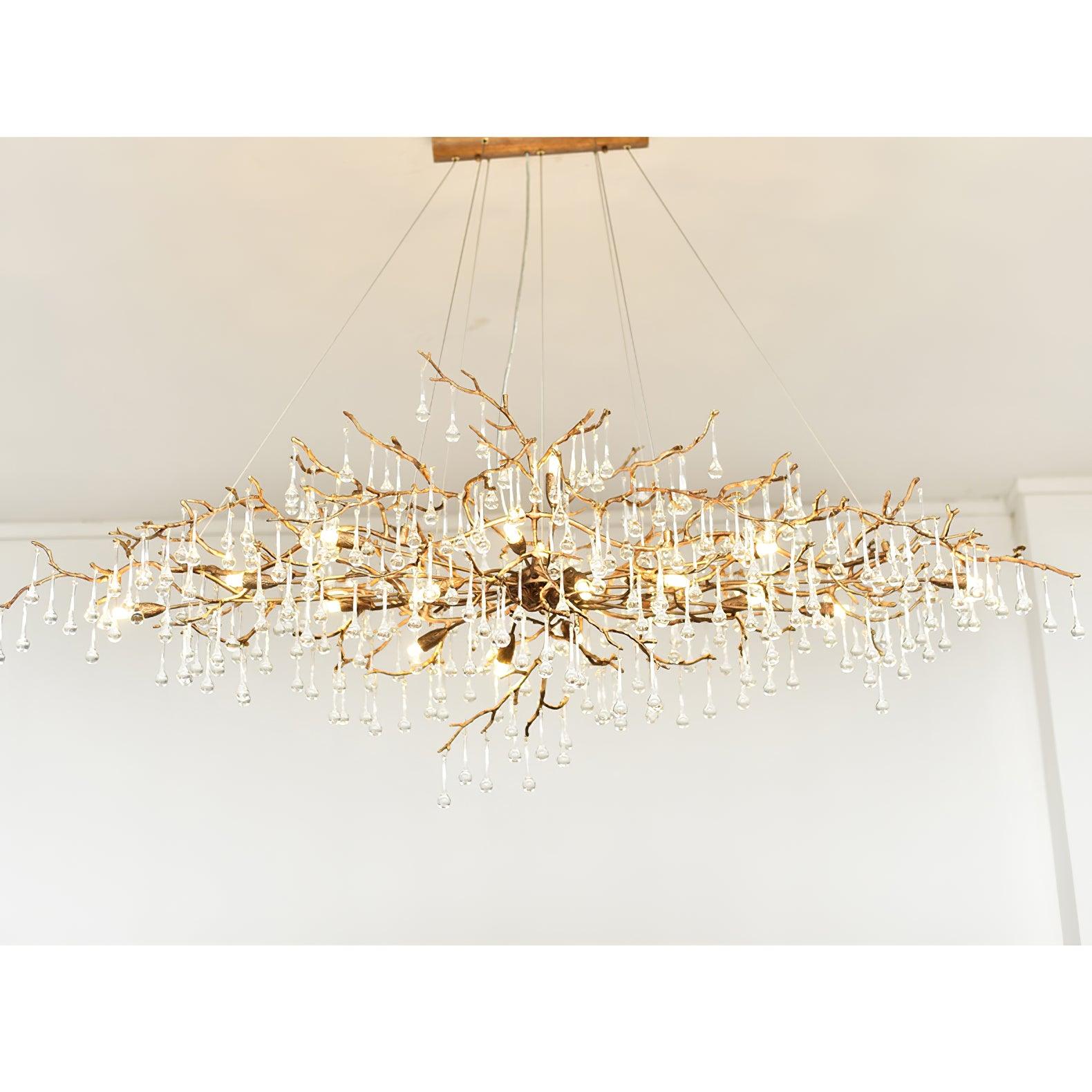 Elyeelle Chandelier Brass Crystal Branch
