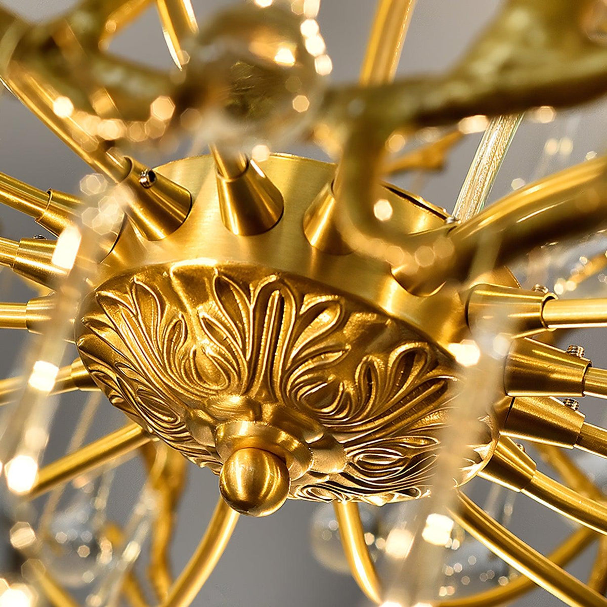 Elyeelle Chandelier Brass Crystal Branch