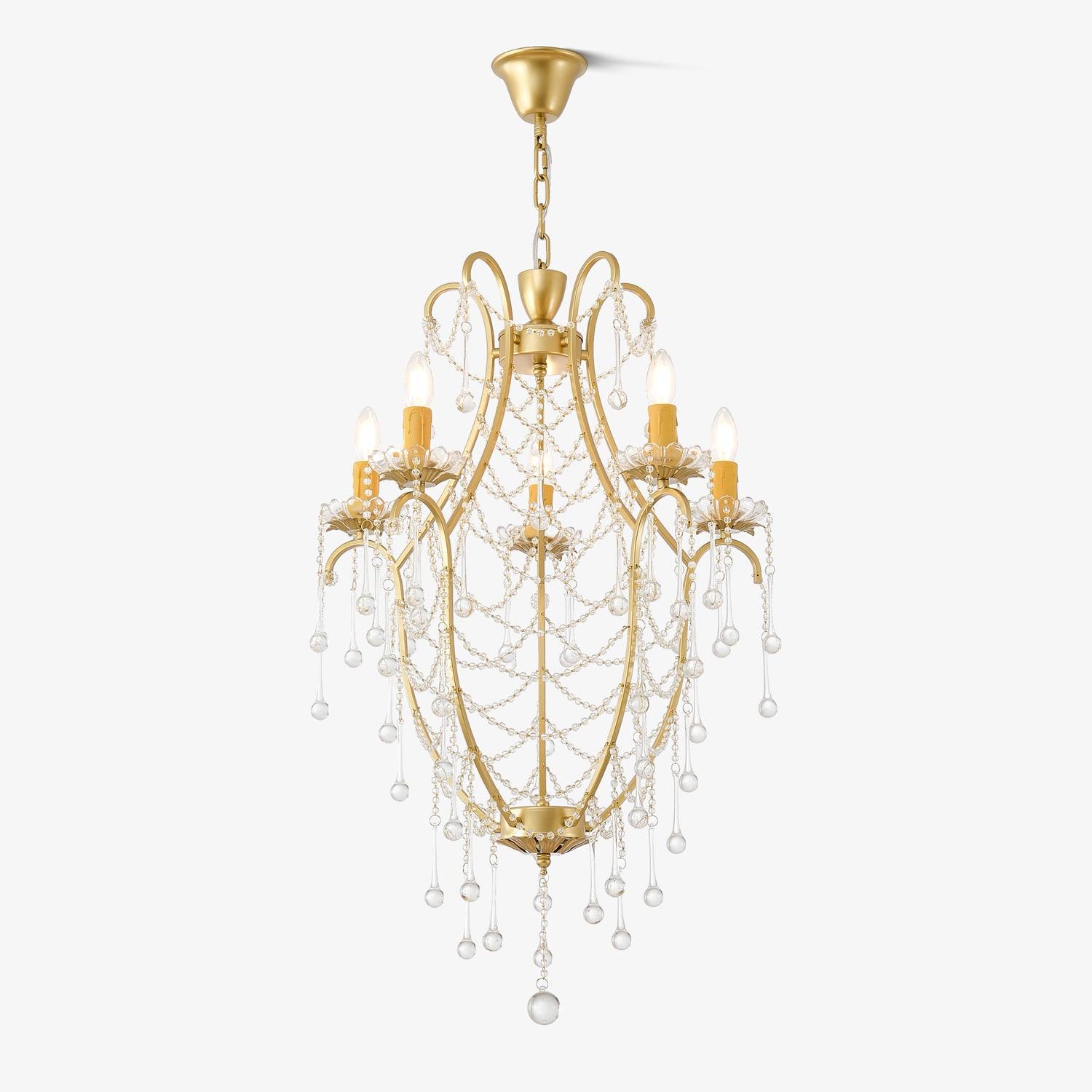Eiriian Chandelier Birdcage Glass Drops