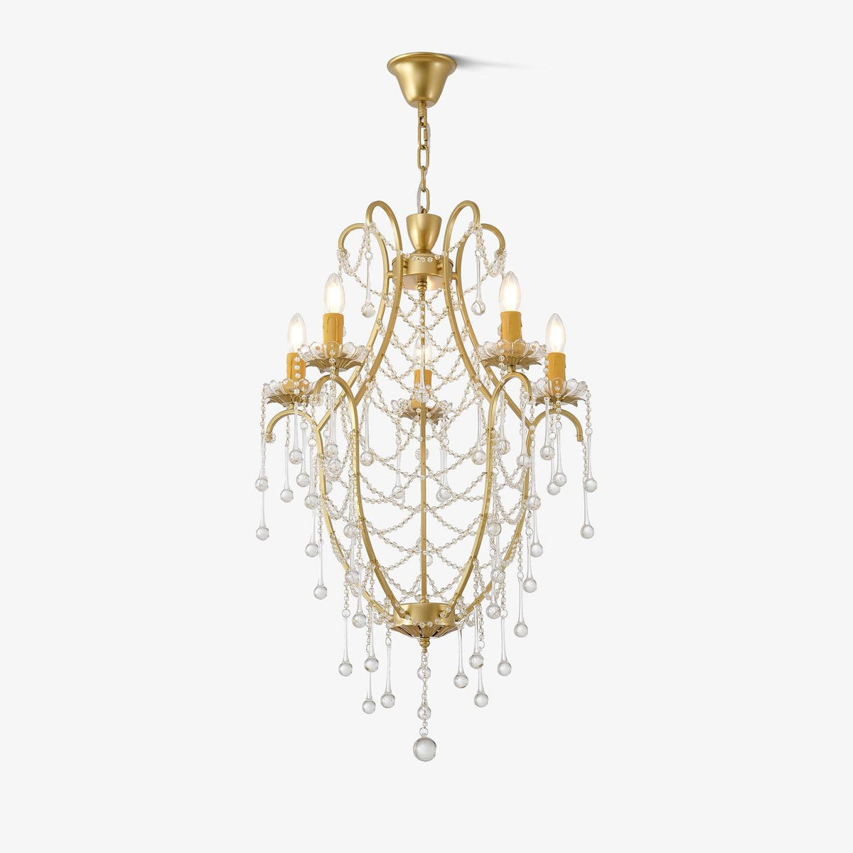 Eiriian Chandelier Birdcage Glass Drops