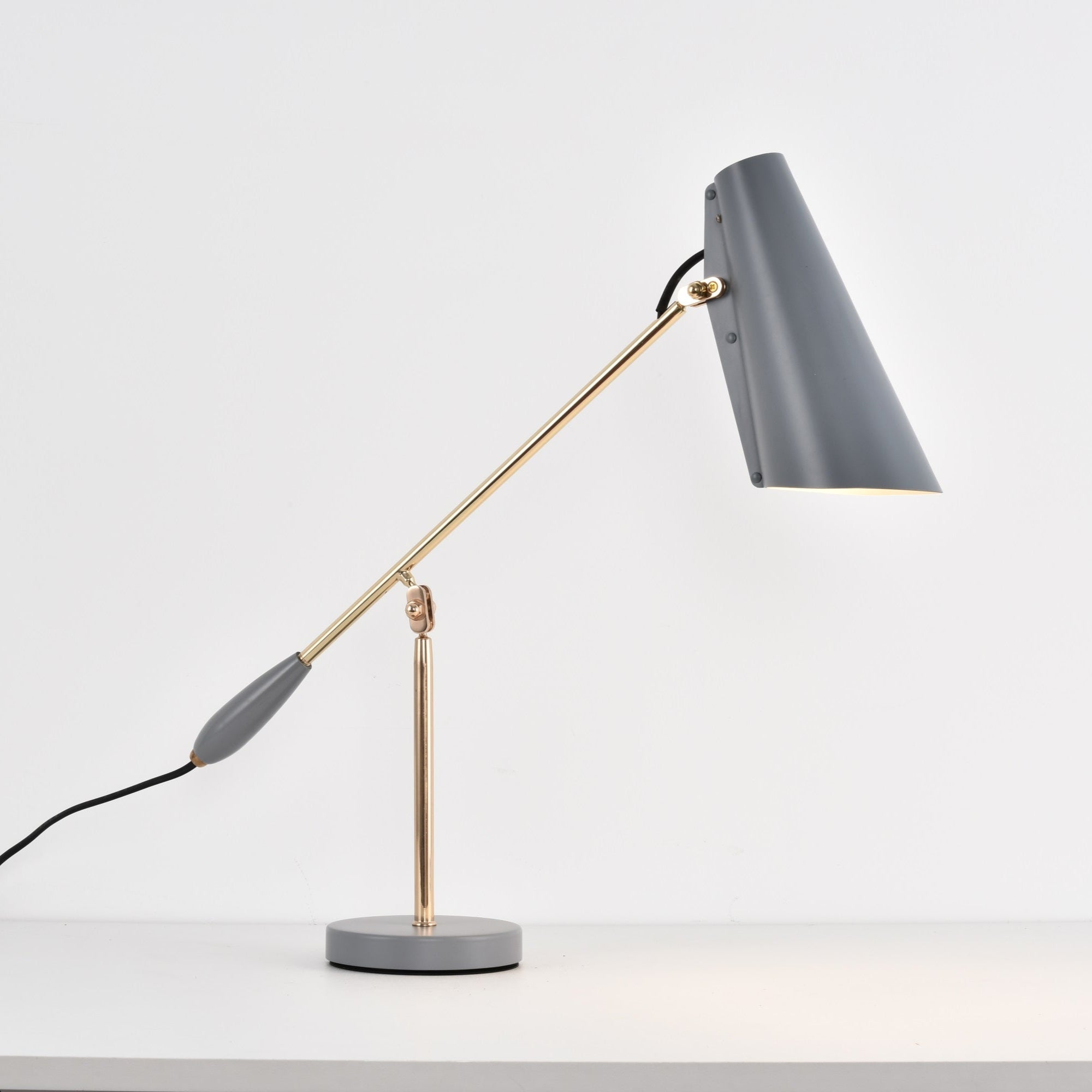 Orbix Steel Mid-Century Table Lamp - Neutral Decor