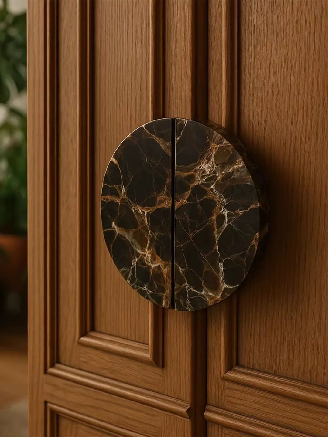 Dyrha Coffee Marble Door Handle