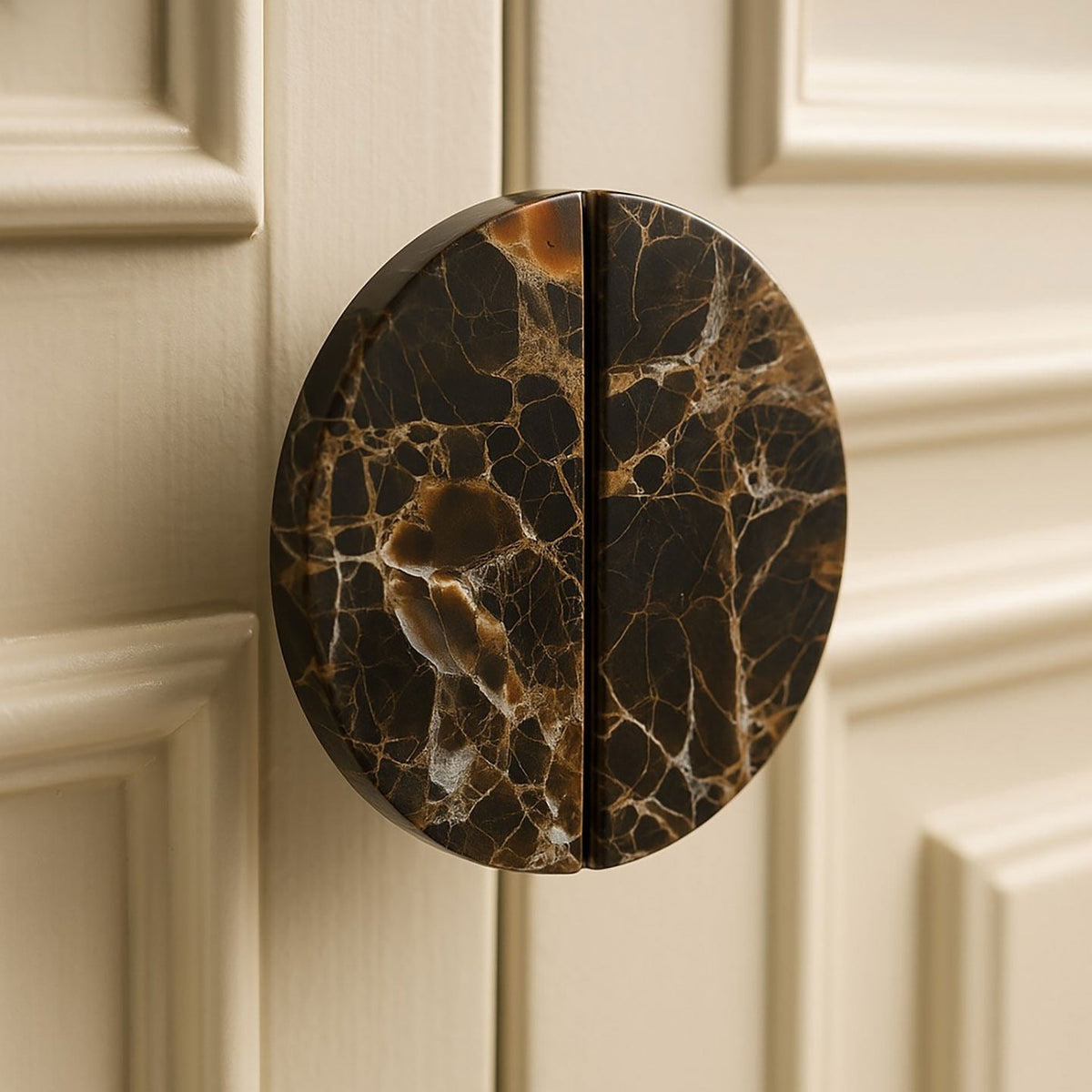 Dyrha Coffee Marble Door Handle