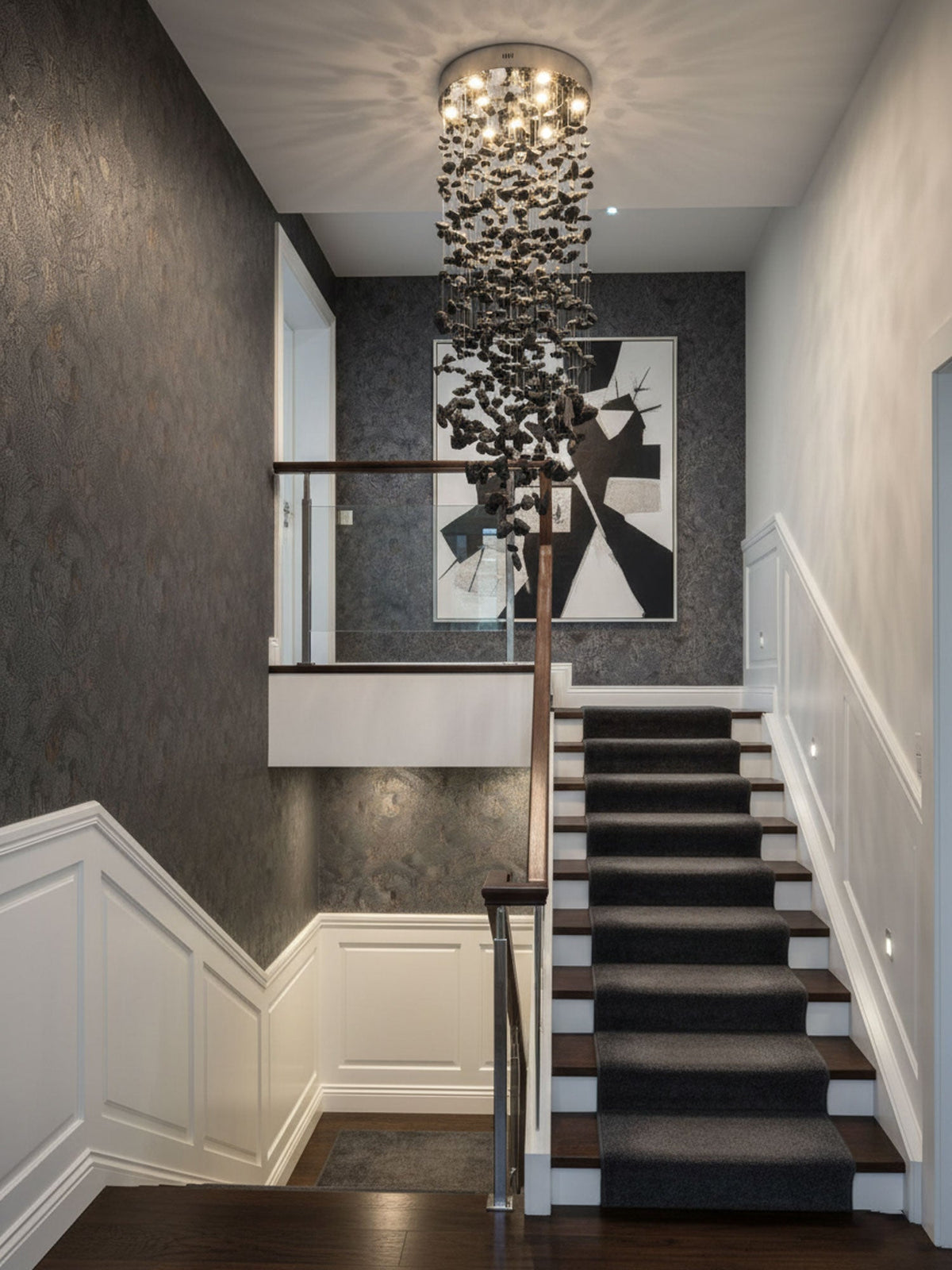 Orinridge Black Stones Chandelier