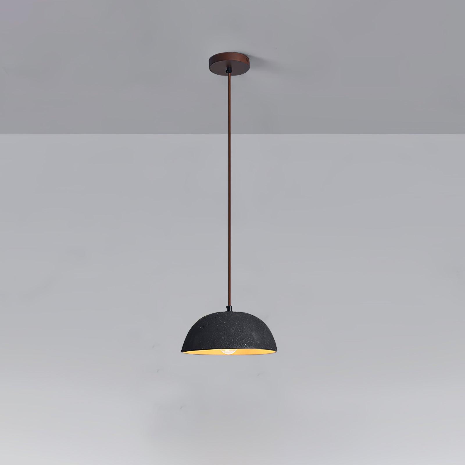 Dome Vintage Wood Pendant Lamp