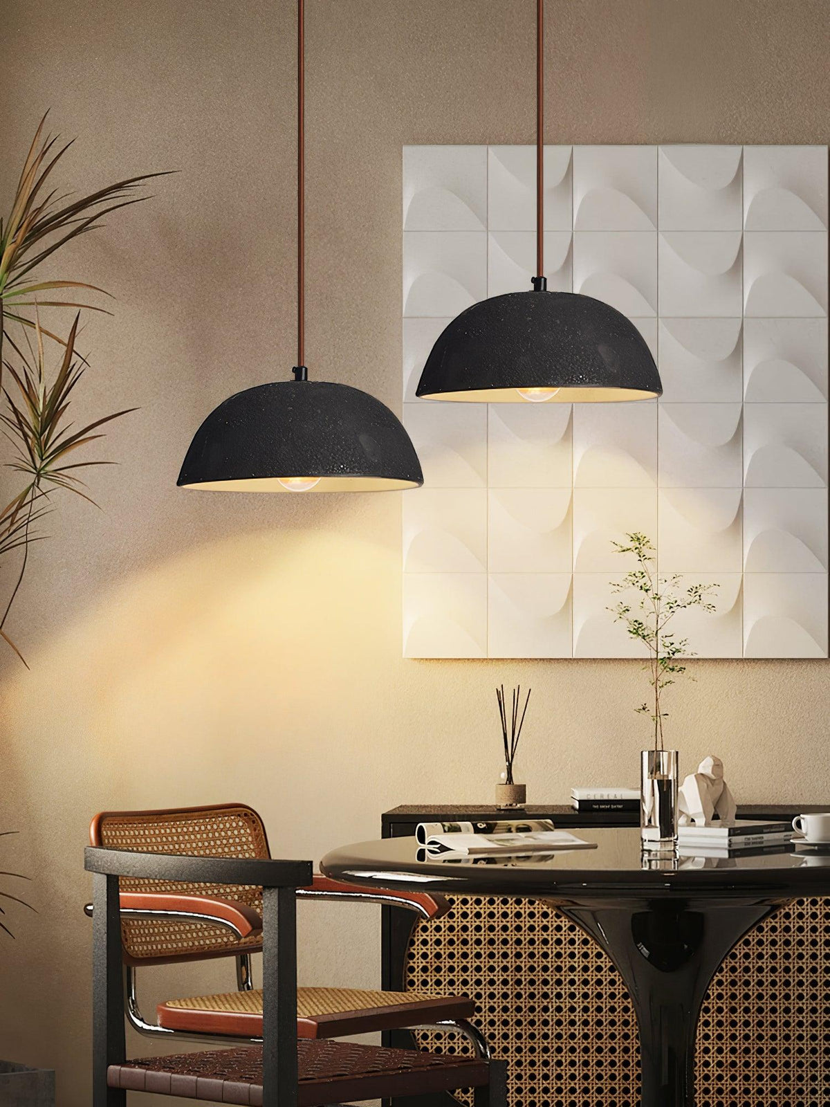 Dome Vintage Wood Pendant Lamp