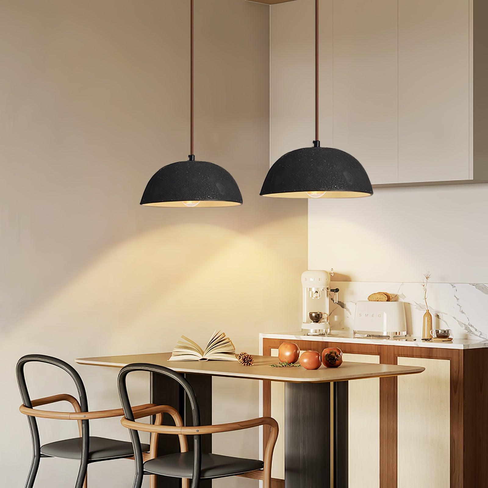 Dome Vintage Wood Pendant Lamp