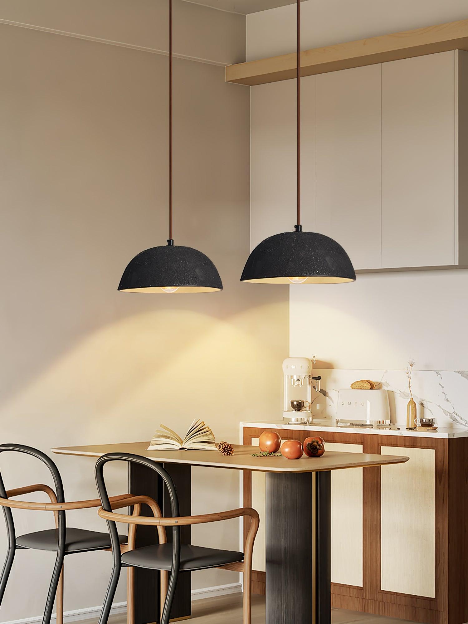 Dome Vintage Wood Pendant Lamp