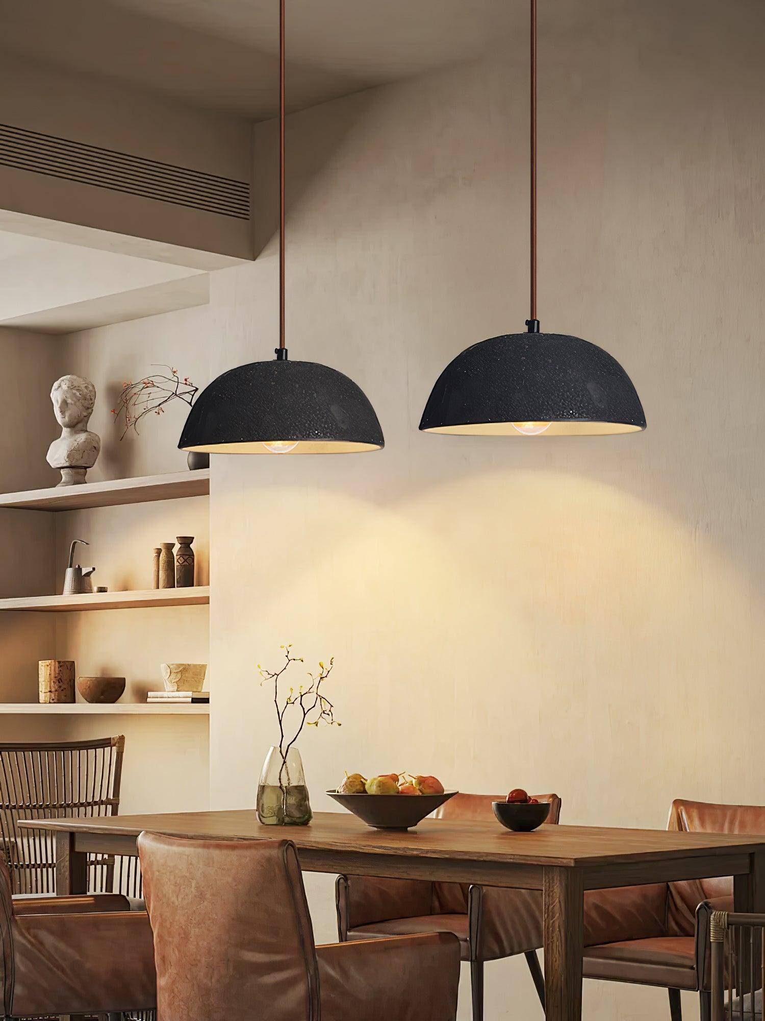 Dome Vintage Wood Pendant Lamp