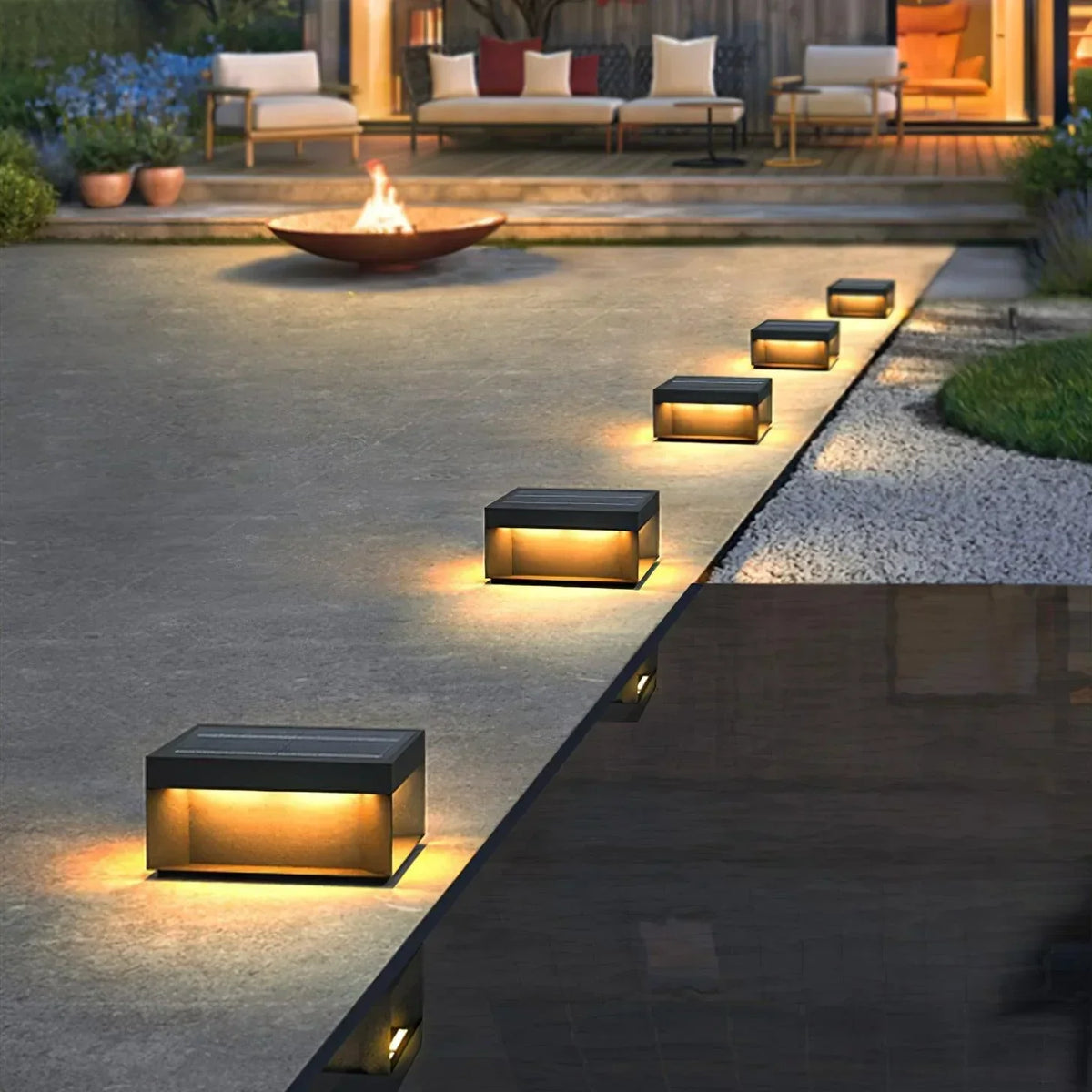 Elow Outdoor Post Lamps Modern Square Solar - Neutral Decor