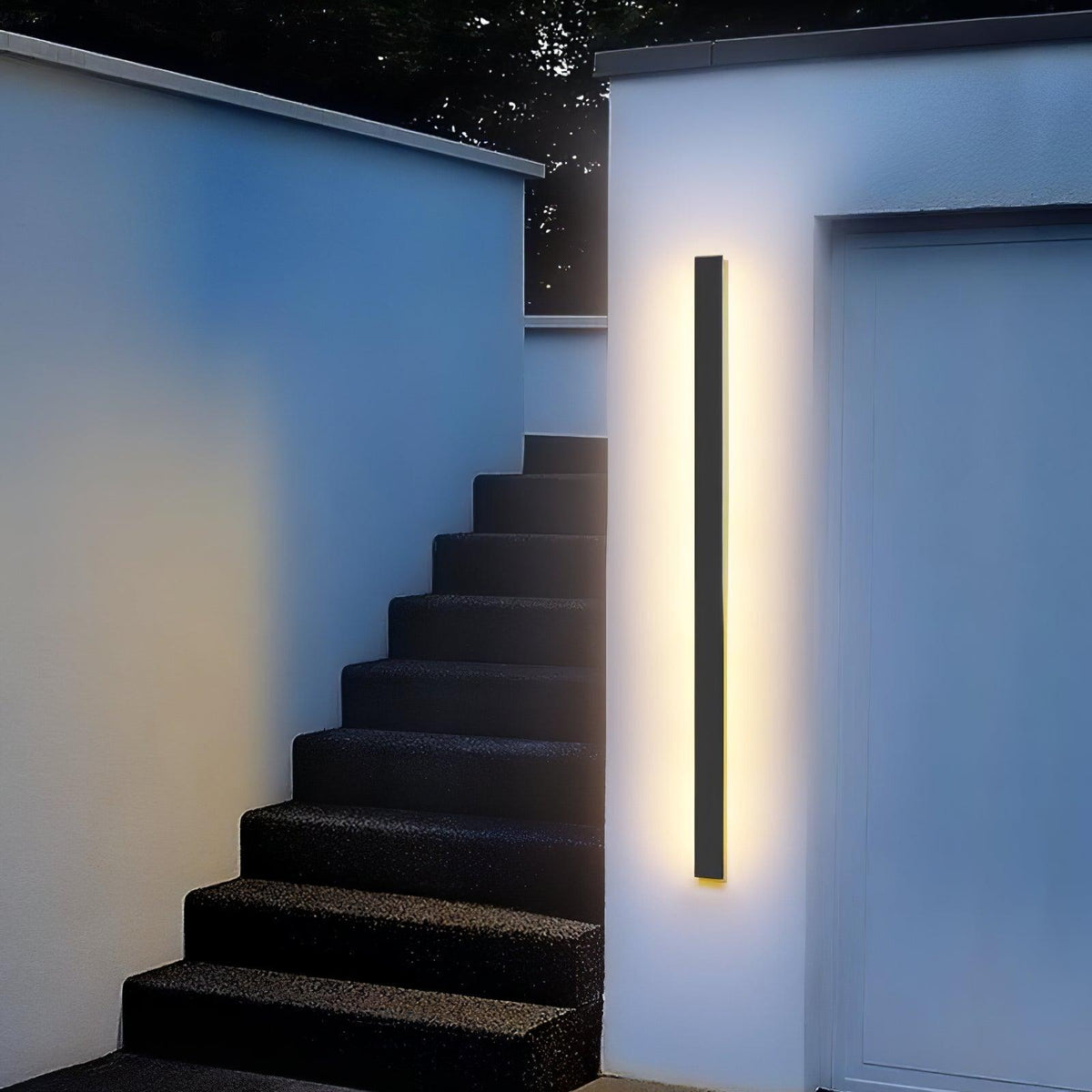 Renalira Long Strip Solar Outdoor Sconce