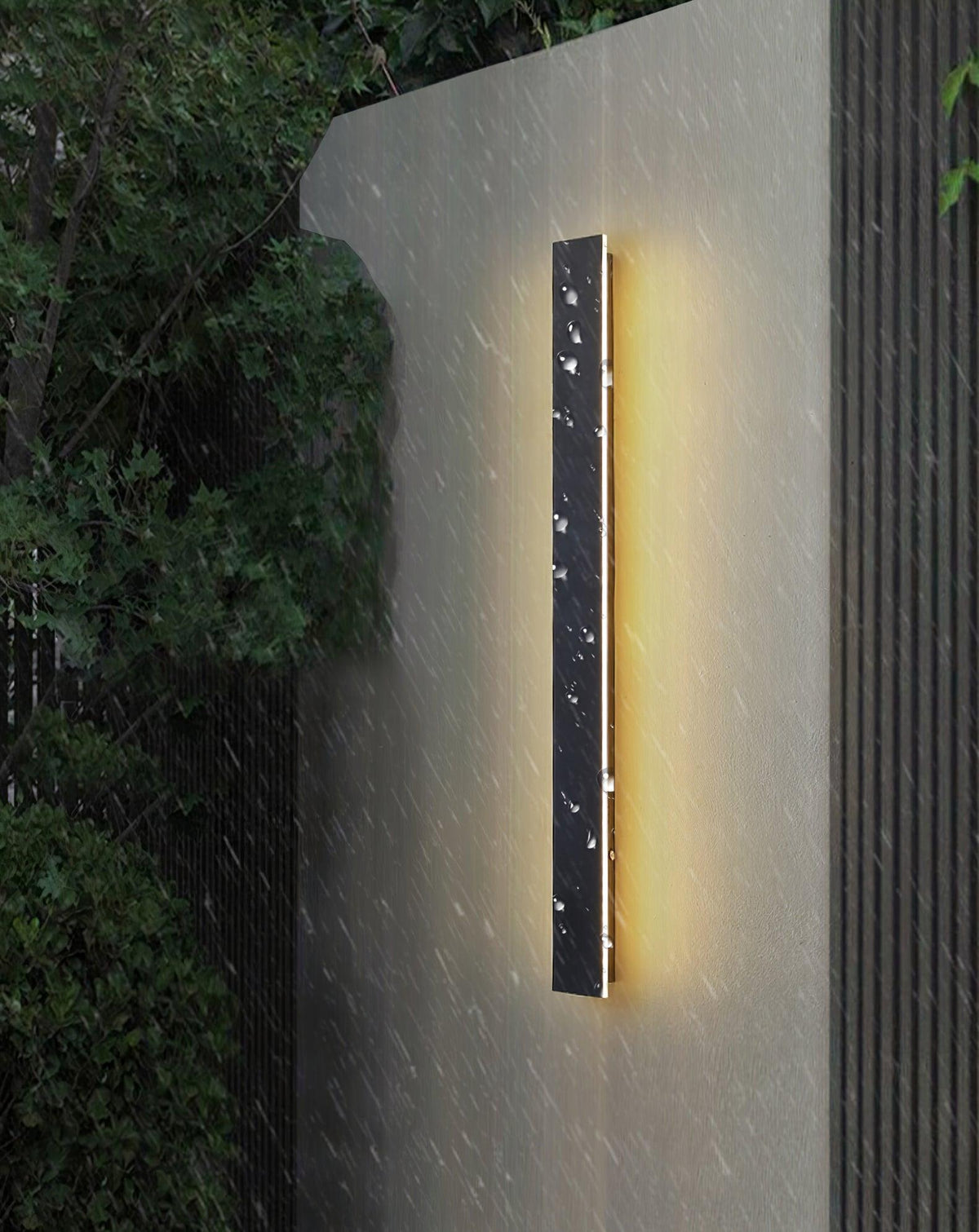 Renalira Long Strip Solar Outdoor Sconce