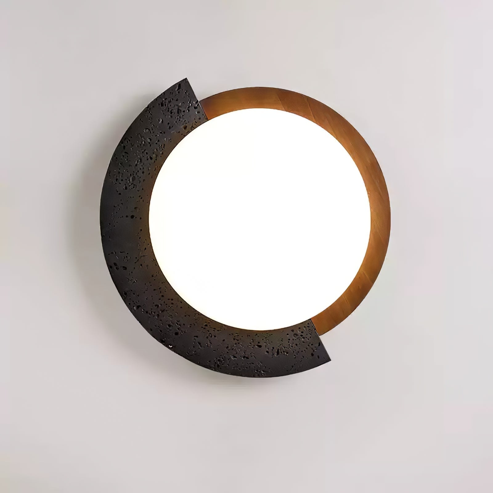 Taveira Asymmetrical Black Travertine Ceiling Light