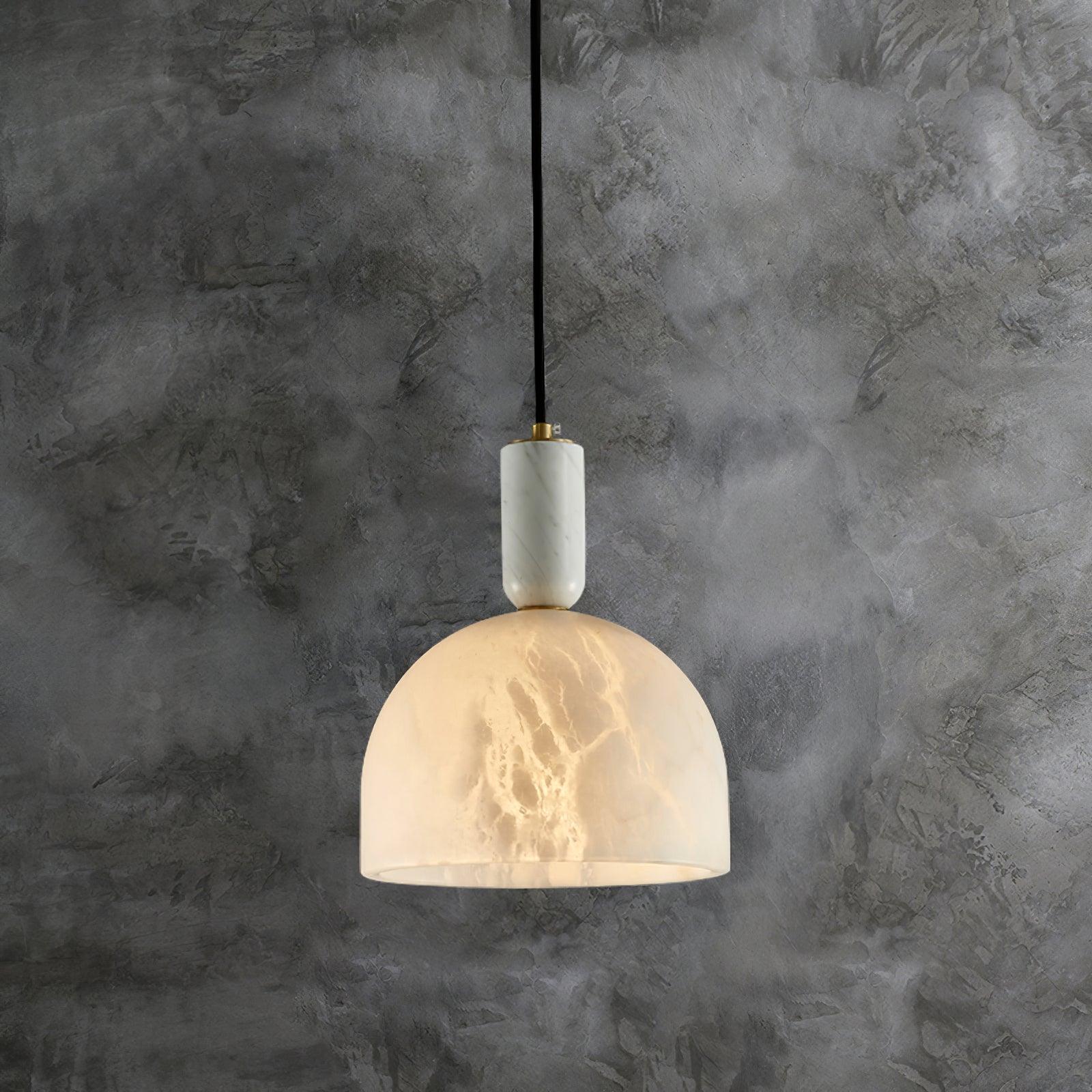 Leda Minimalist Alabaster Pendant Light
