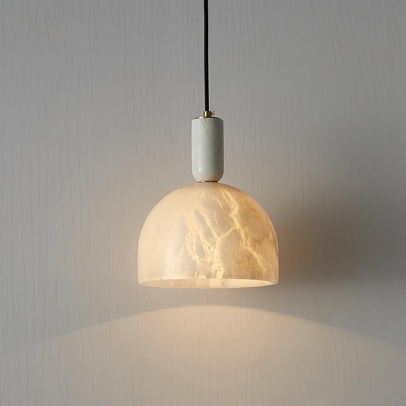 Leda Minimalist Alabaster Pendant Light