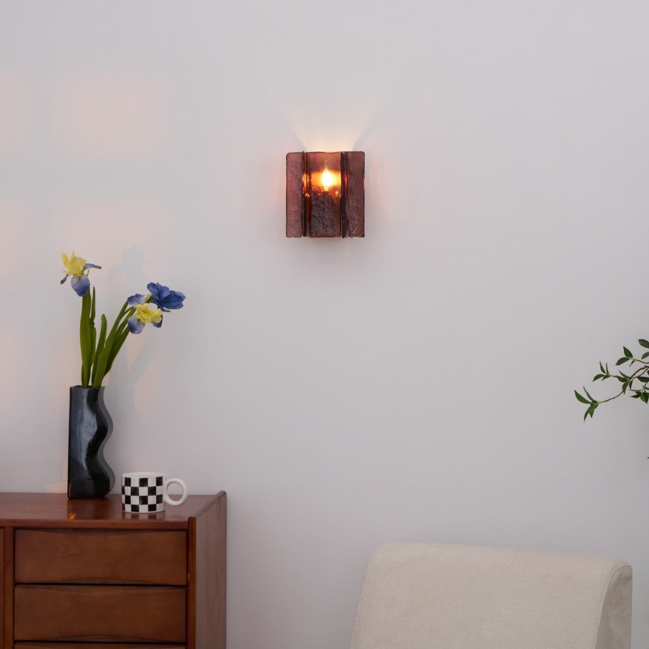 Lustra Wall Light Brass Glass Clear - Neutral Decor