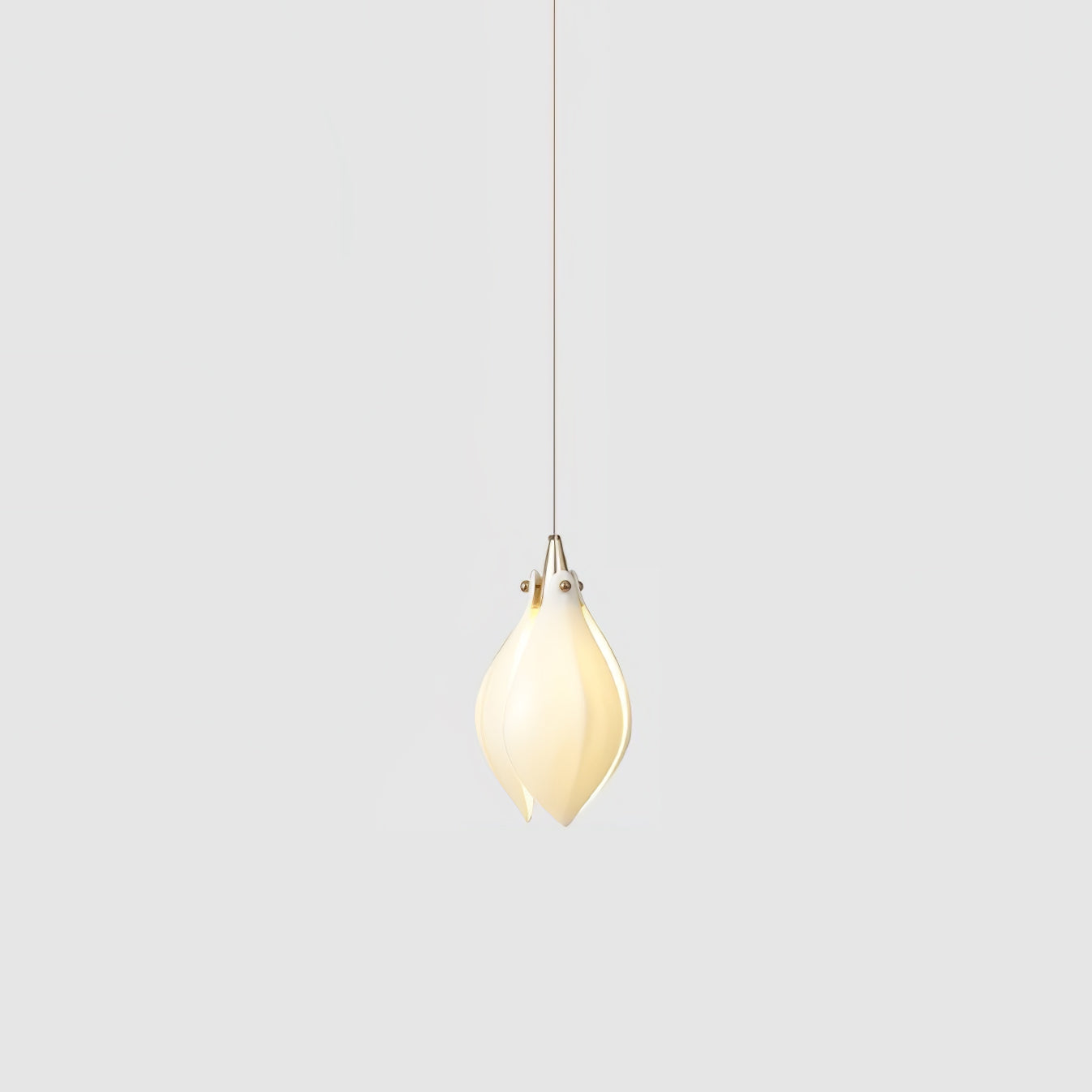 Lustra Pendant Lamp White Floral Ceramic - Neutral Decor