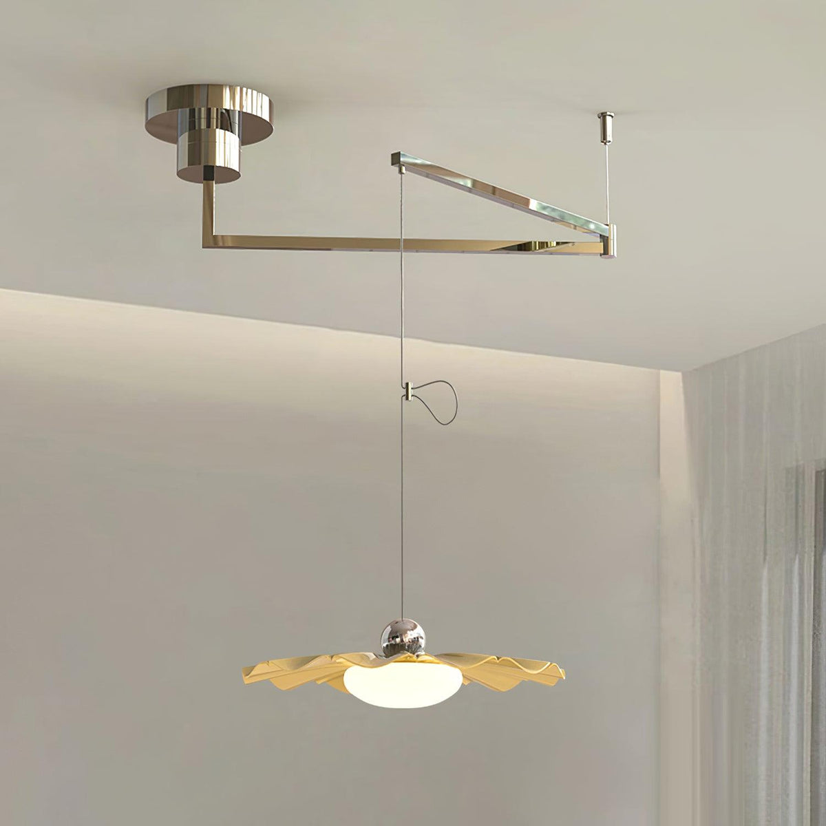 Oriinia Pendant Light Brass Acrylic Dining