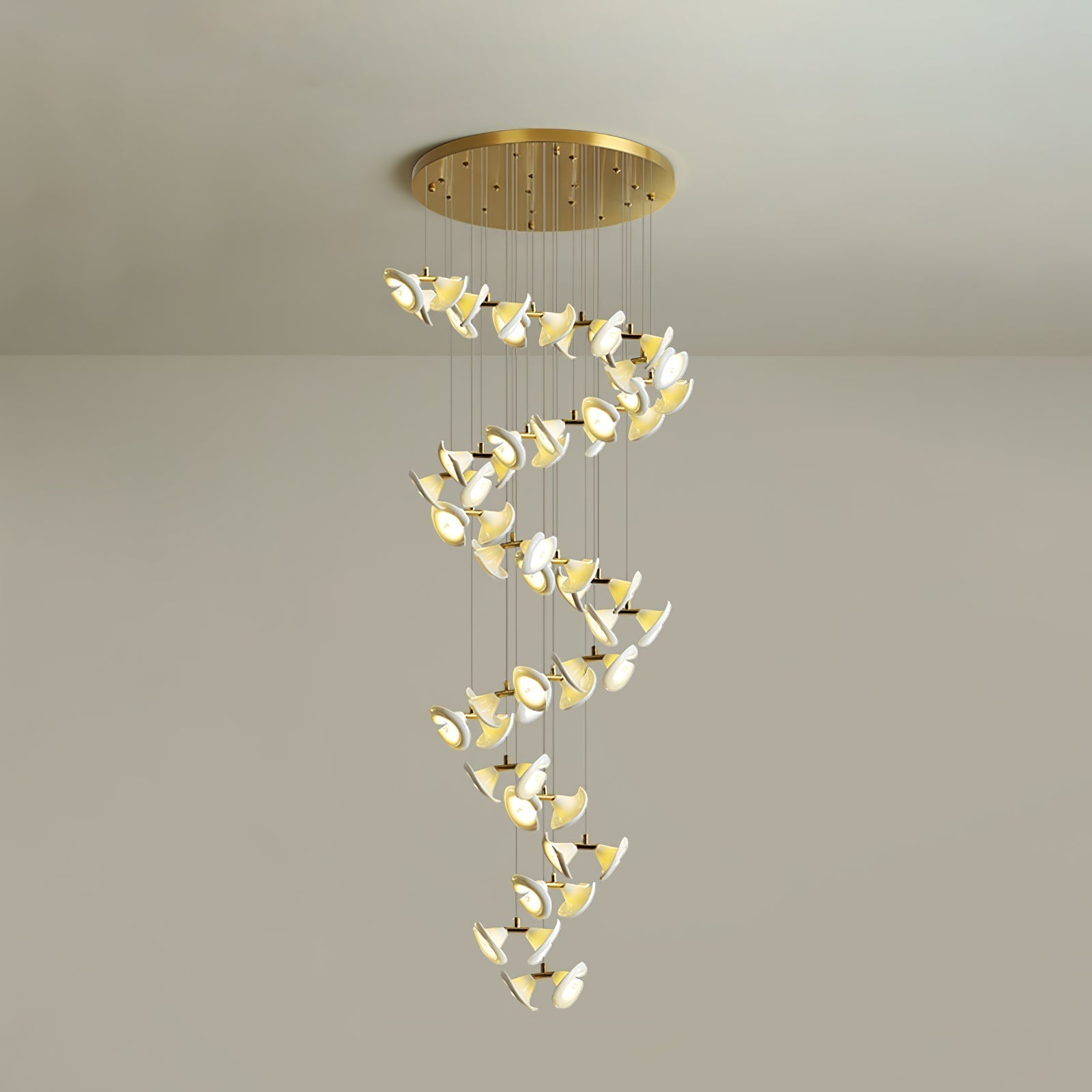 Ernoreth Art Deco Ceramic Chandelier