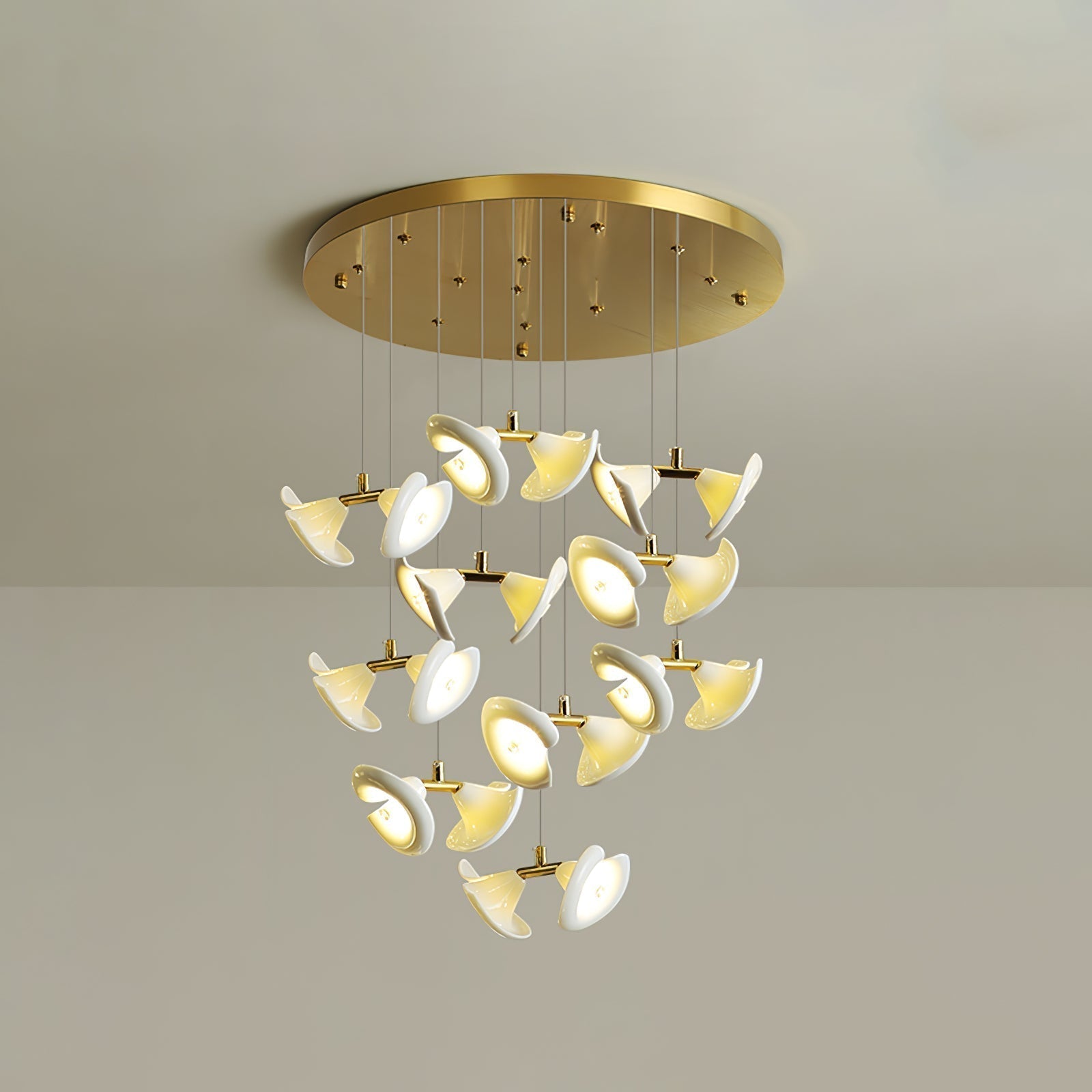 Ernoreth Art Deco Ceramic Chandelier