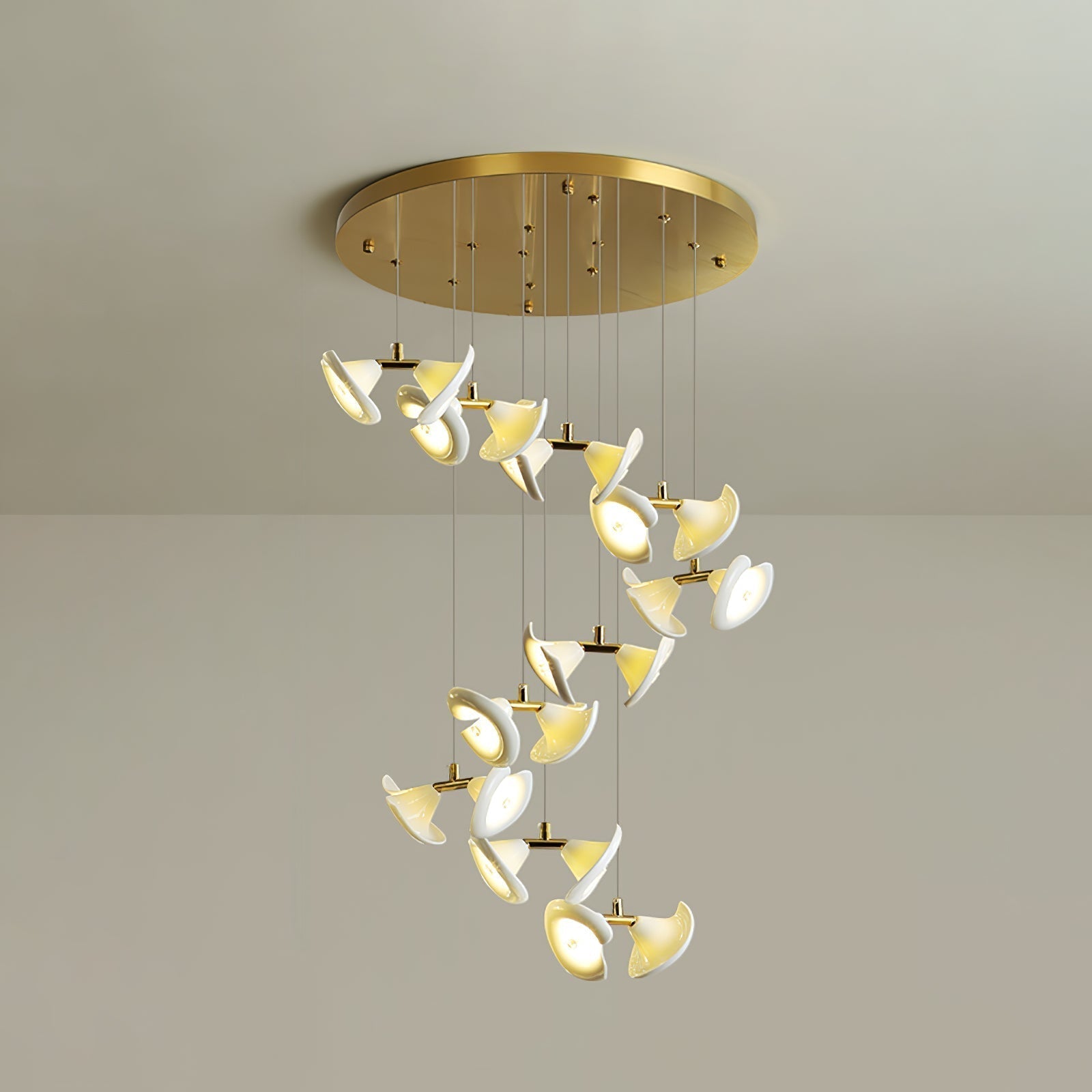 Ernoreth Art Deco Ceramic Chandelier