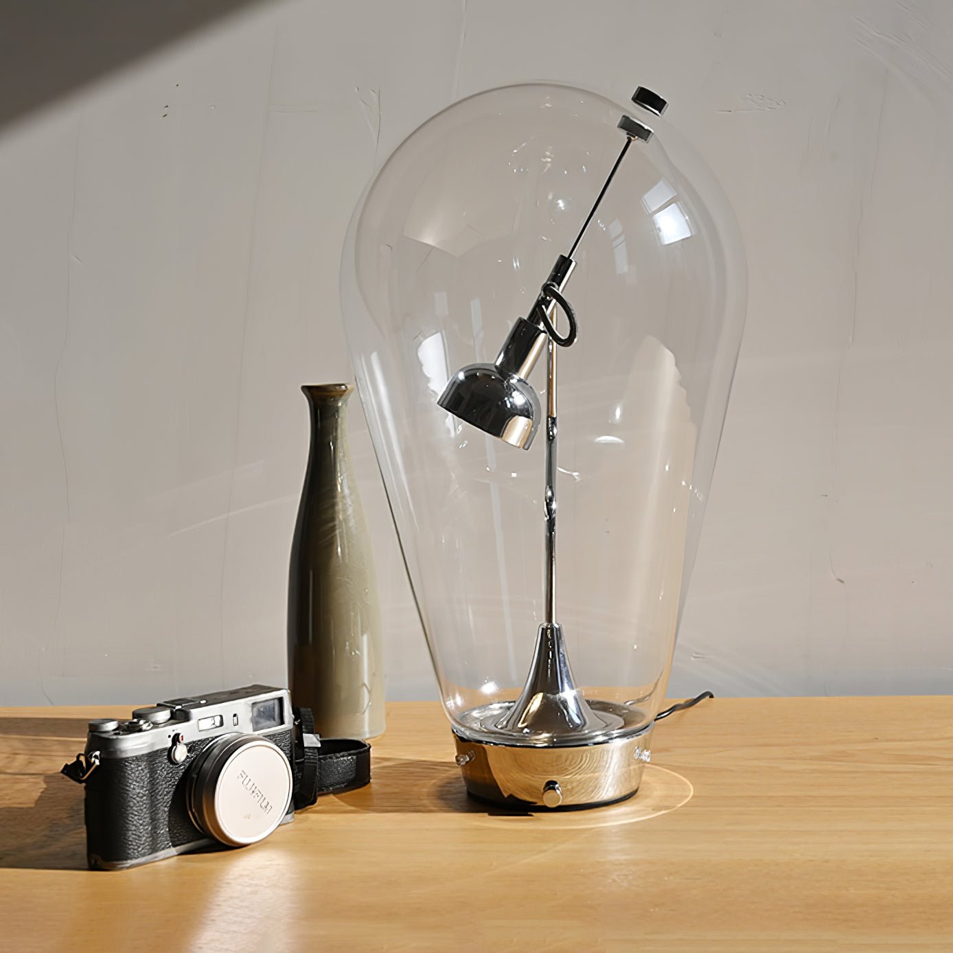 Veroce Glass Industrial Table Lamp