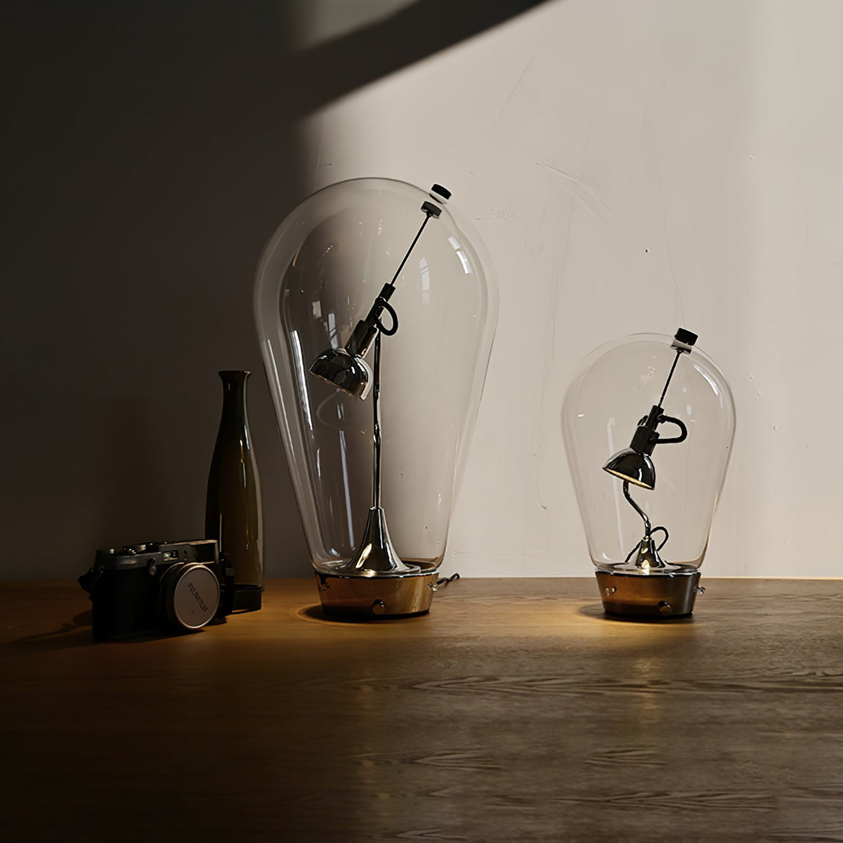 Veroce Glass Industrial Table Lamp