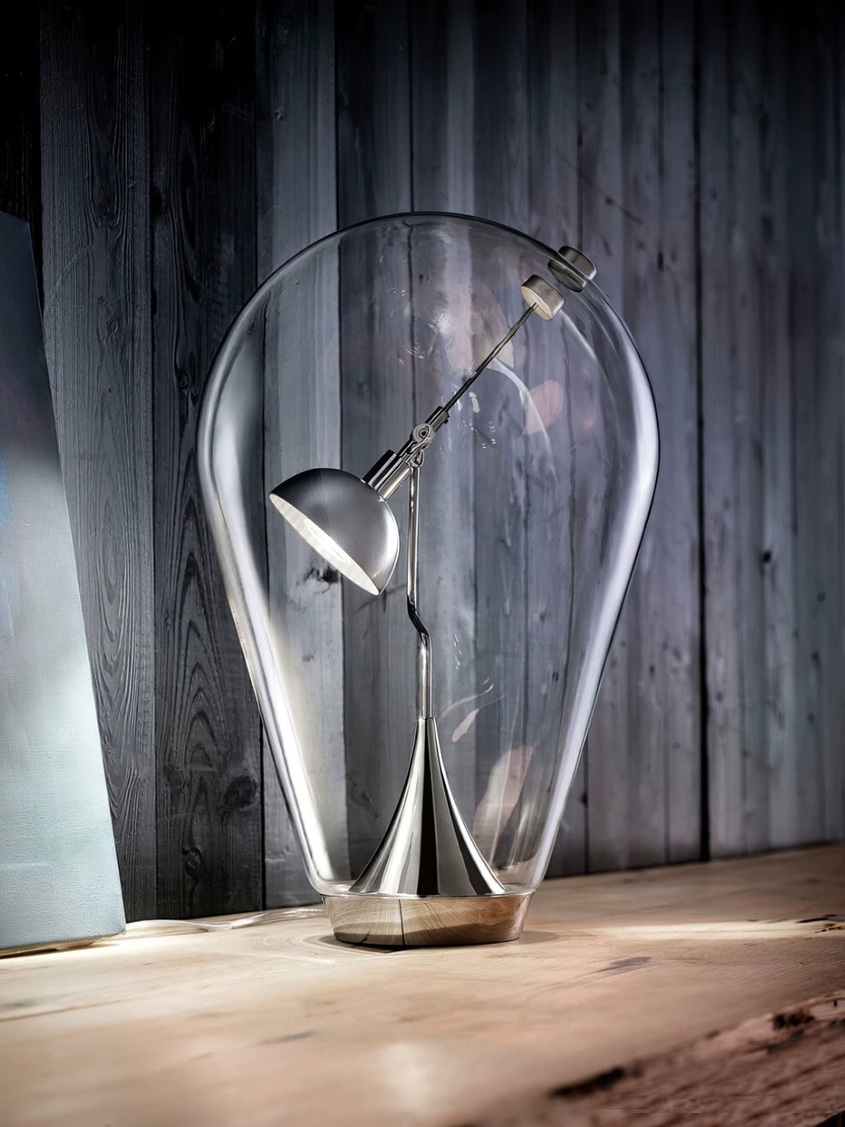 Veroce Glass Industrial Table Lamp