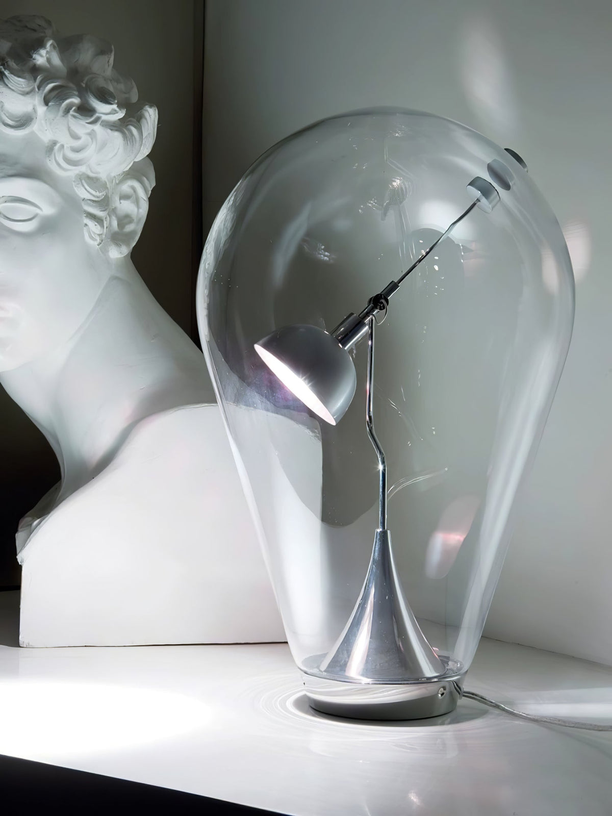 Veroce Glass Industrial Table Lamp