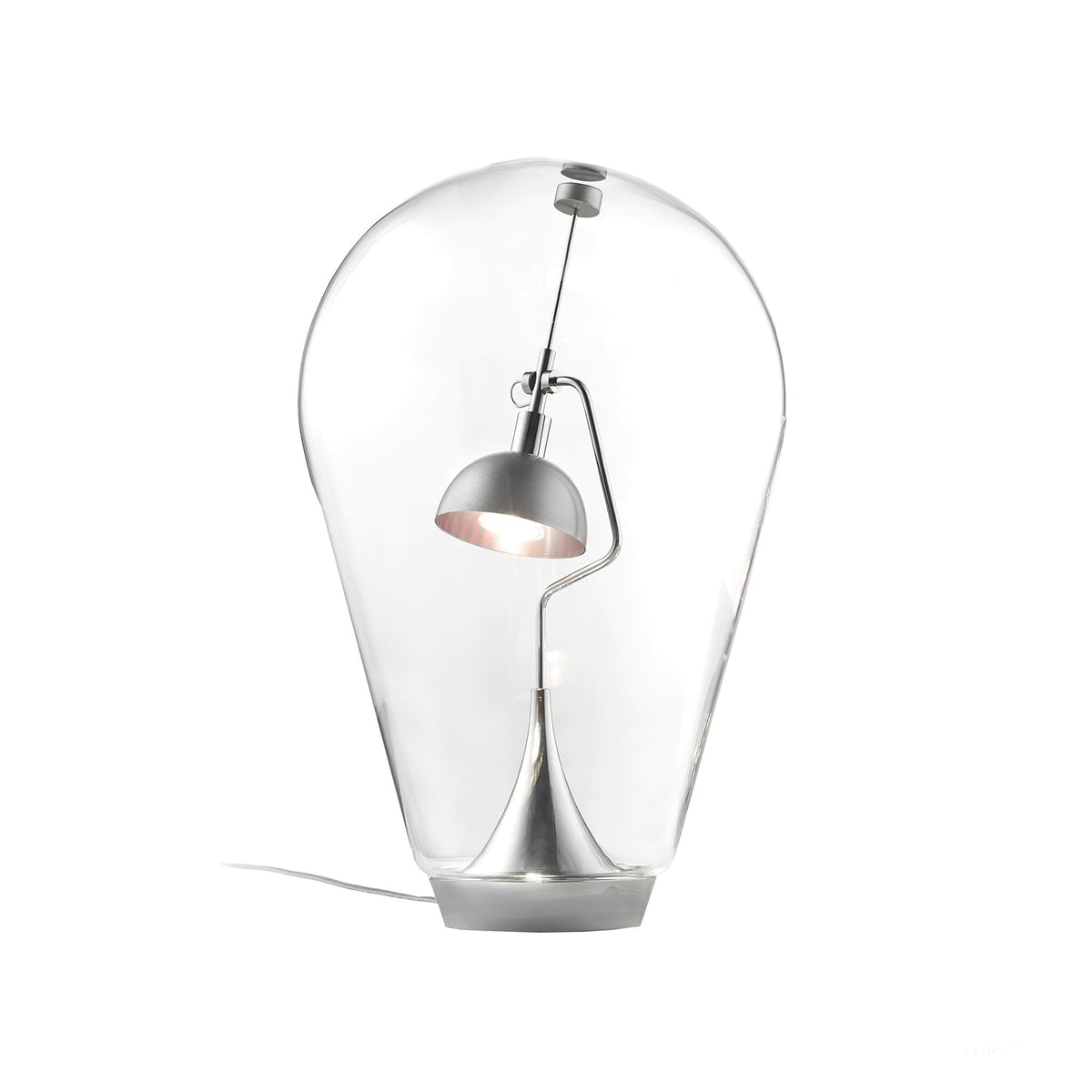 Veroce Glass Industrial Table Lamp