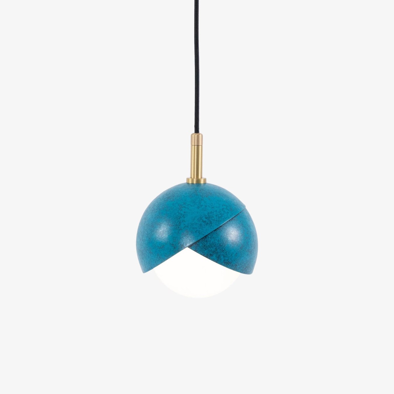 Jynara Pendant Lamp Brass Nested Opal Globe Modern