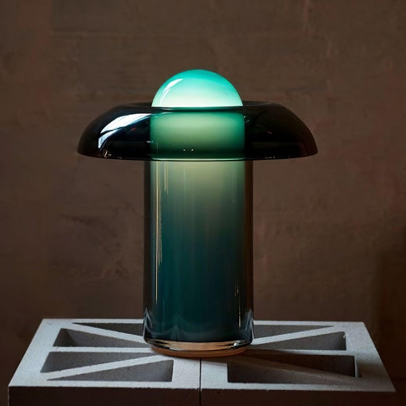 Navlen Green Glass Table Lamp