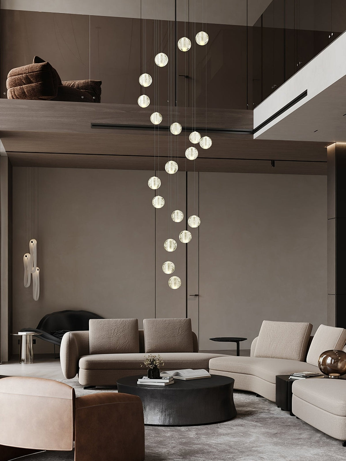 Crystal Bubble Cluster Pendant Light