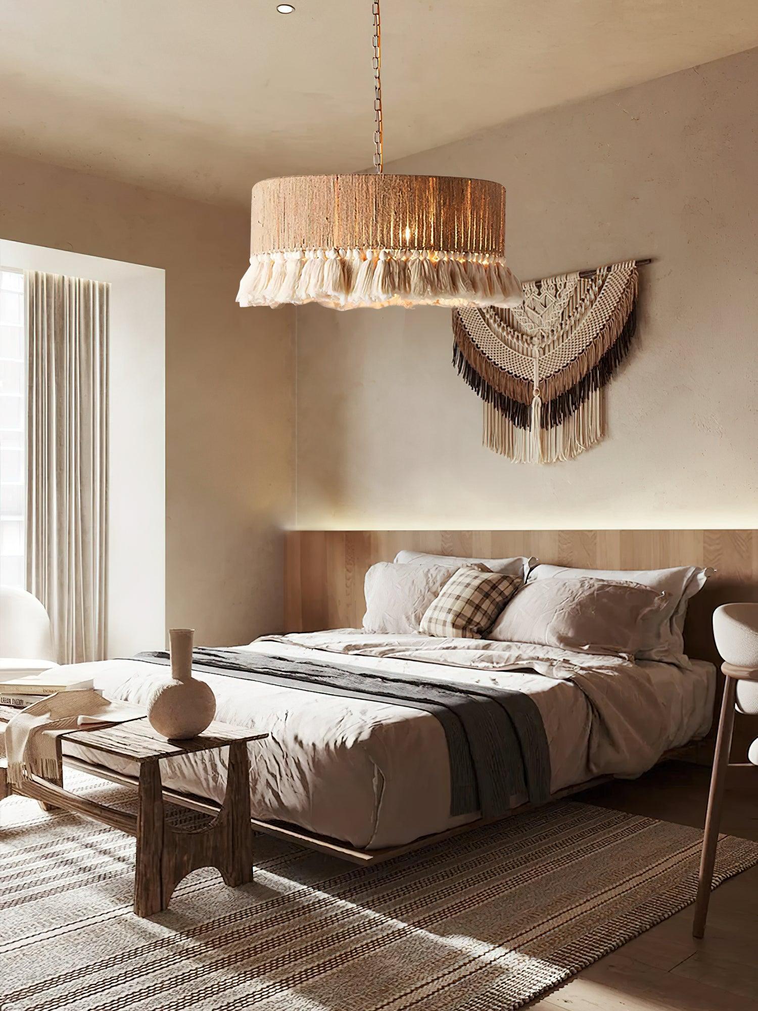Serenenne Pendant Lamp Cotton Tassels for Living Room