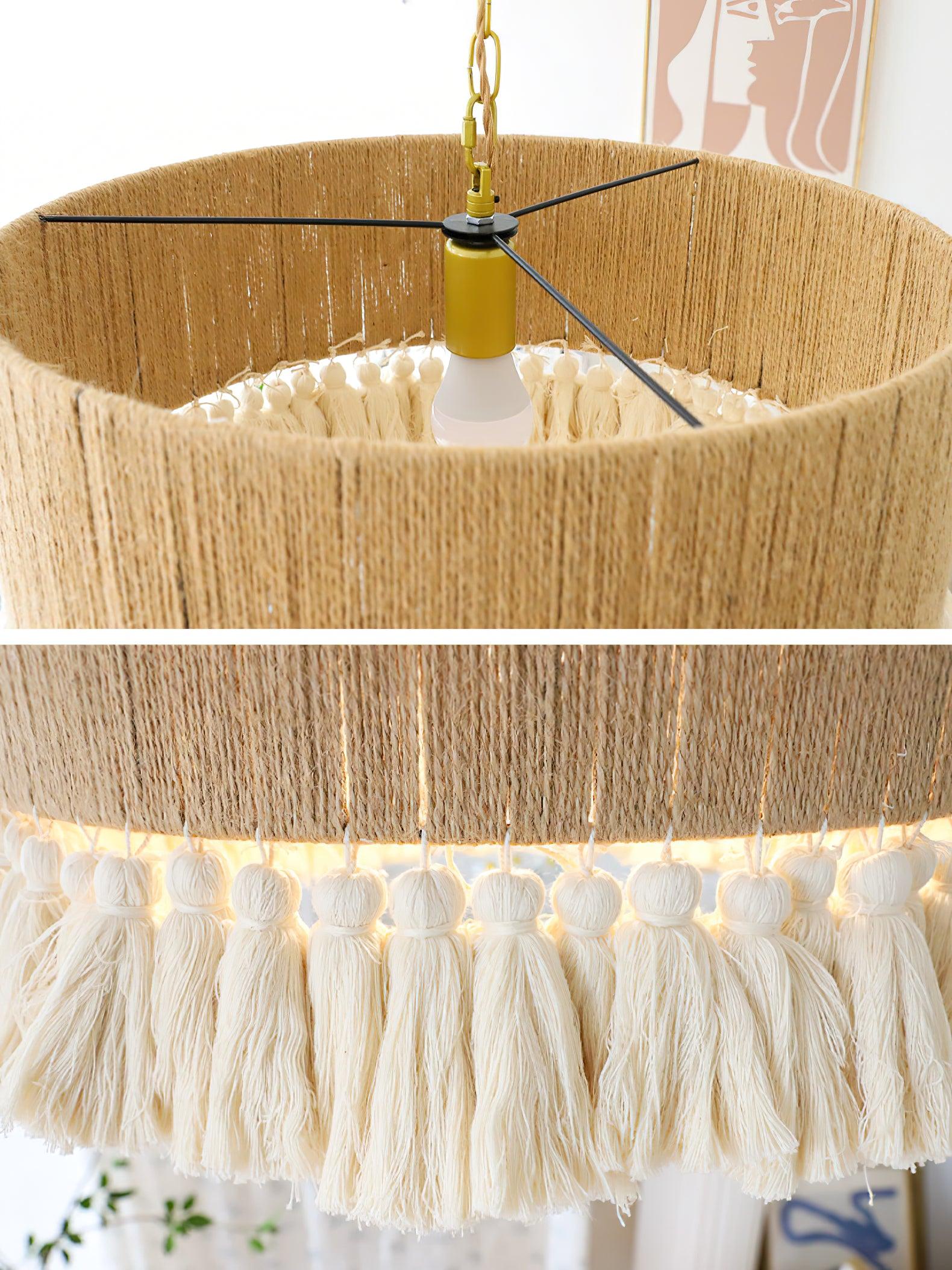 Serenenne Pendant Lamp Cotton Tassels for Living Room