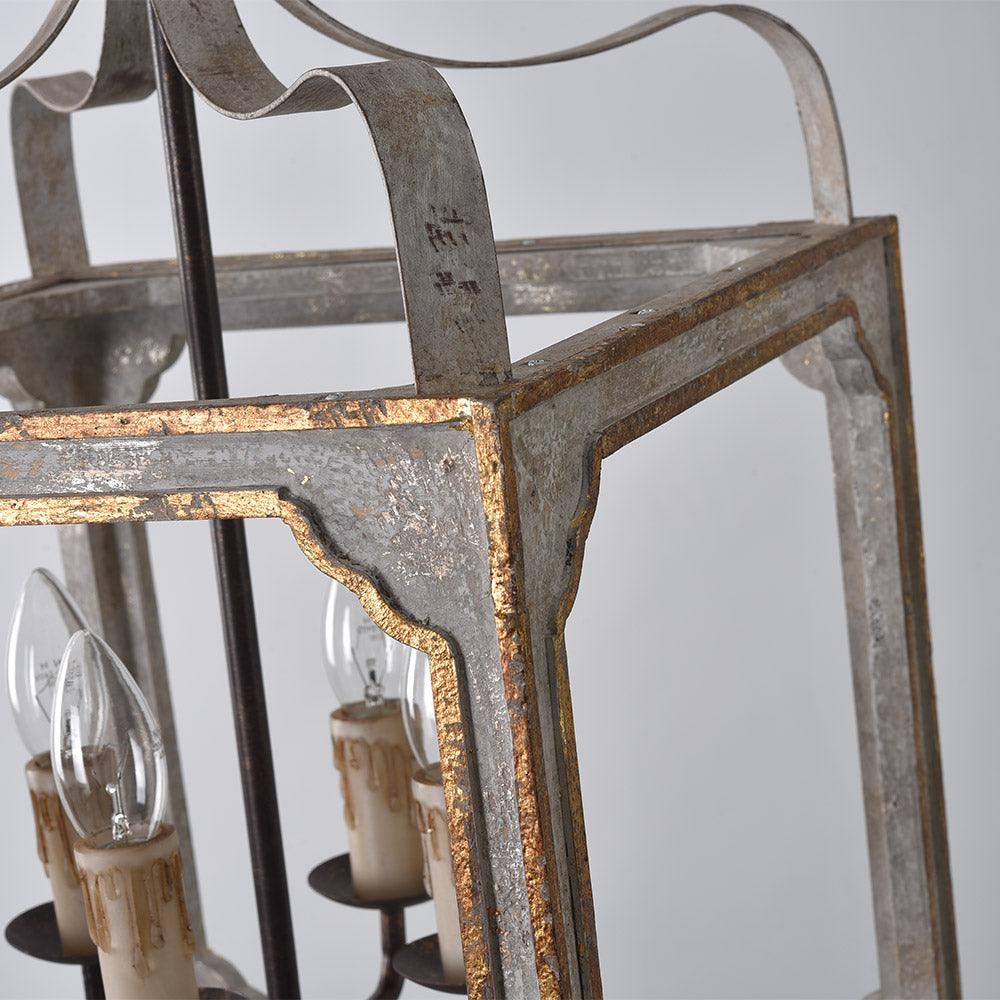 Cirivian Chandelier Rustic Cube Vintage Frame