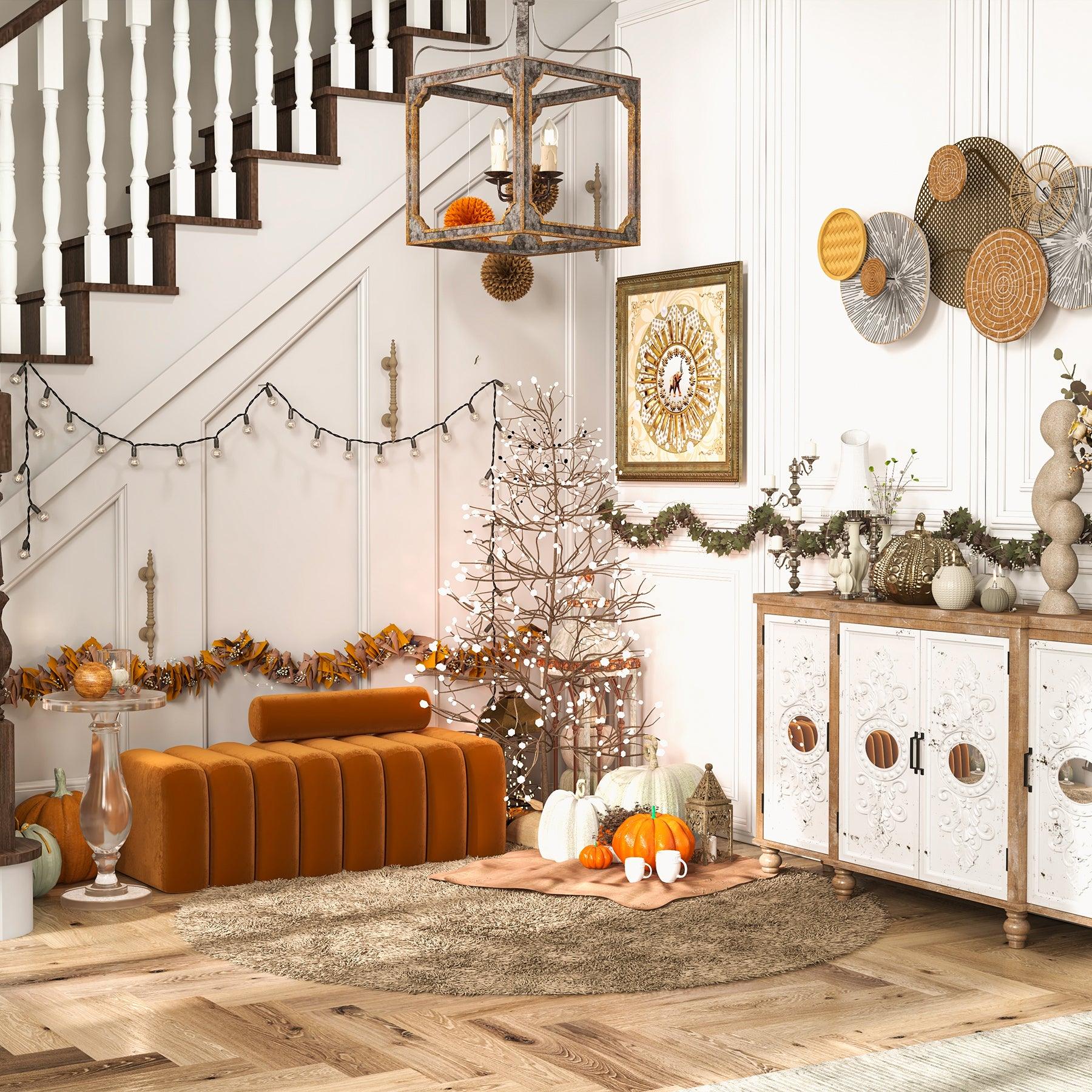 Cirivian Chandelier Rustic Cube Vintage Frame