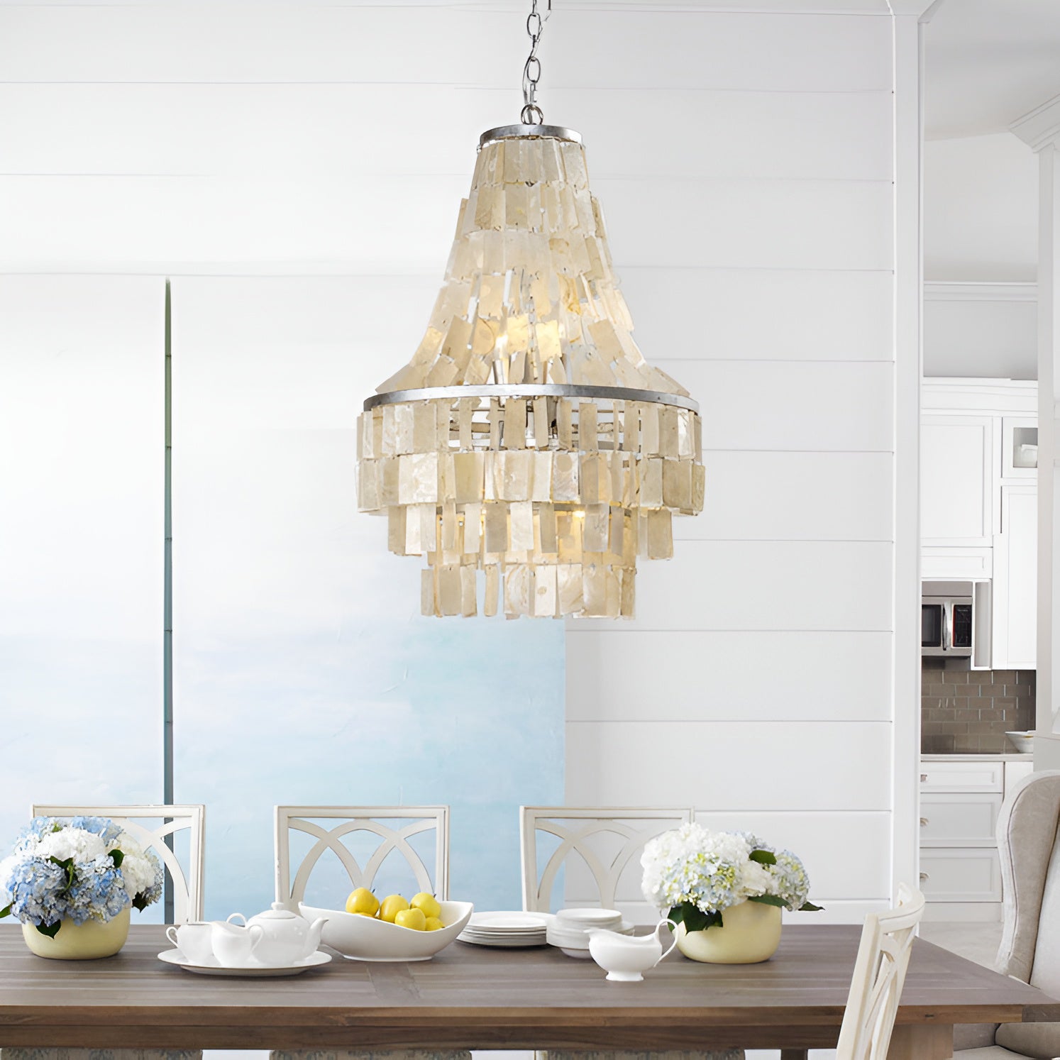Naciira Chandelier Boho Shell Tiered