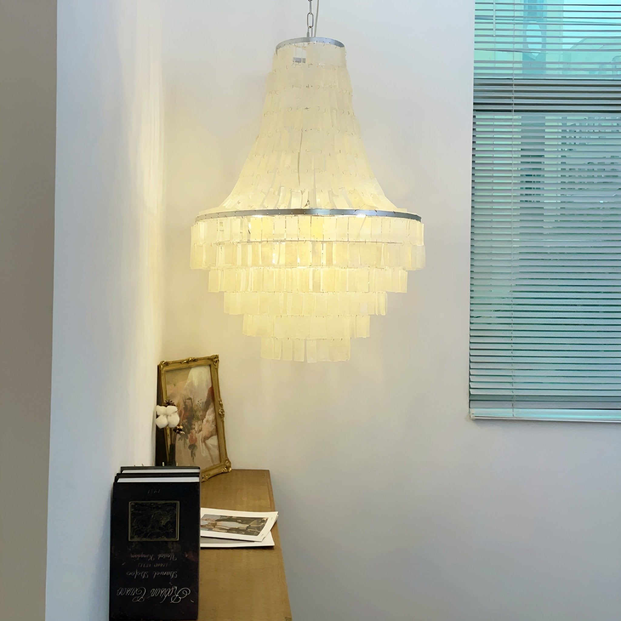 Naciira Chandelier Boho Shell Tiered