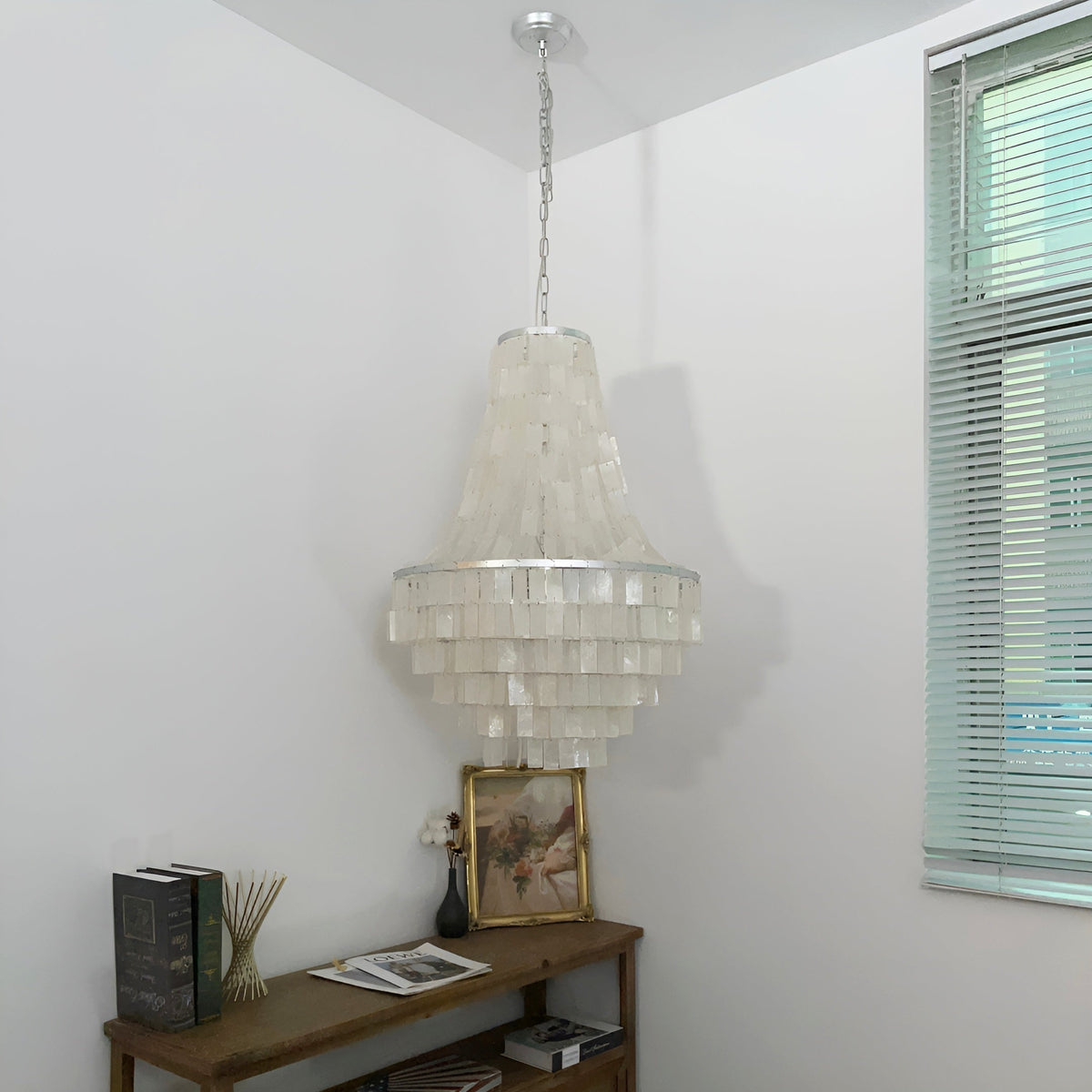 Naciira Chandelier Boho Shell Tiered